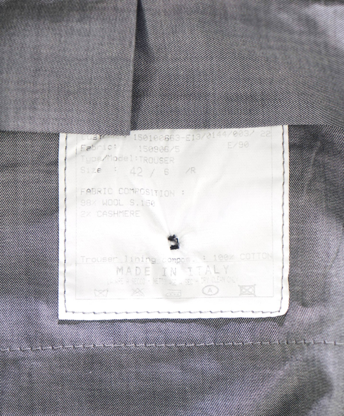 $1,450 STEFANO RICCI - Gray Wool/Cashmere Pants - 40W