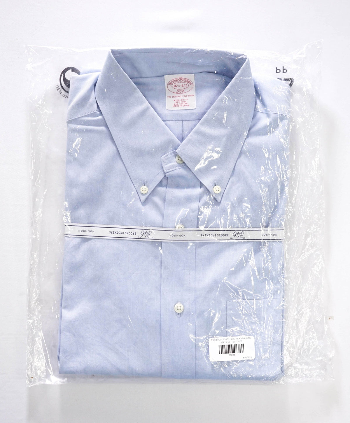 $128 BROOKS BROTHERS - Gray Stripe NON-IRON "364" EXTRA SLIM FIT Shirt - 14.5 - 32/33