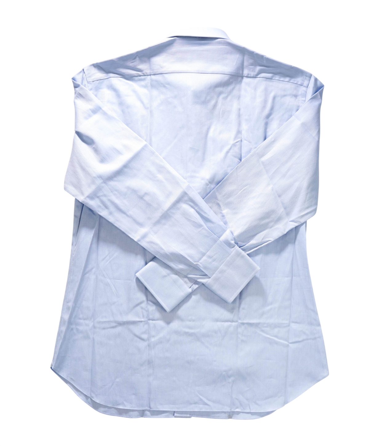 $795 BRIONI - Blue Stripe Shirt - 16.5 - 42