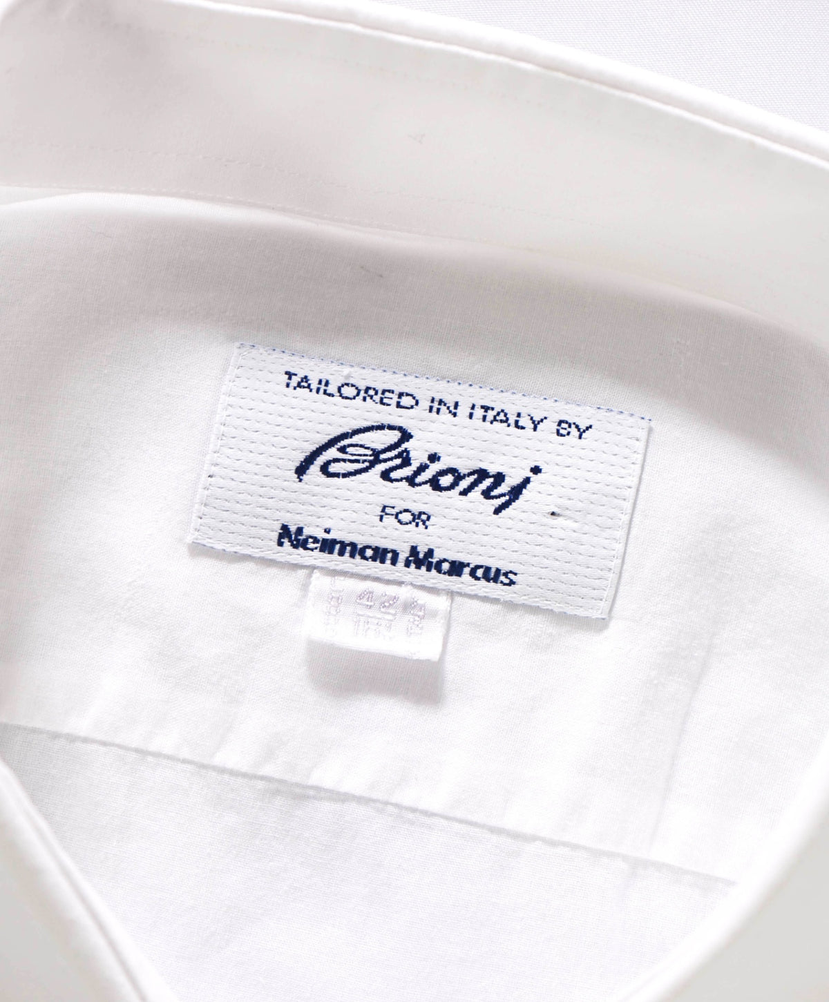 $1,150 BRIONI - White Cotton Pleated Bib French Tuxedo Shirt - 16.5