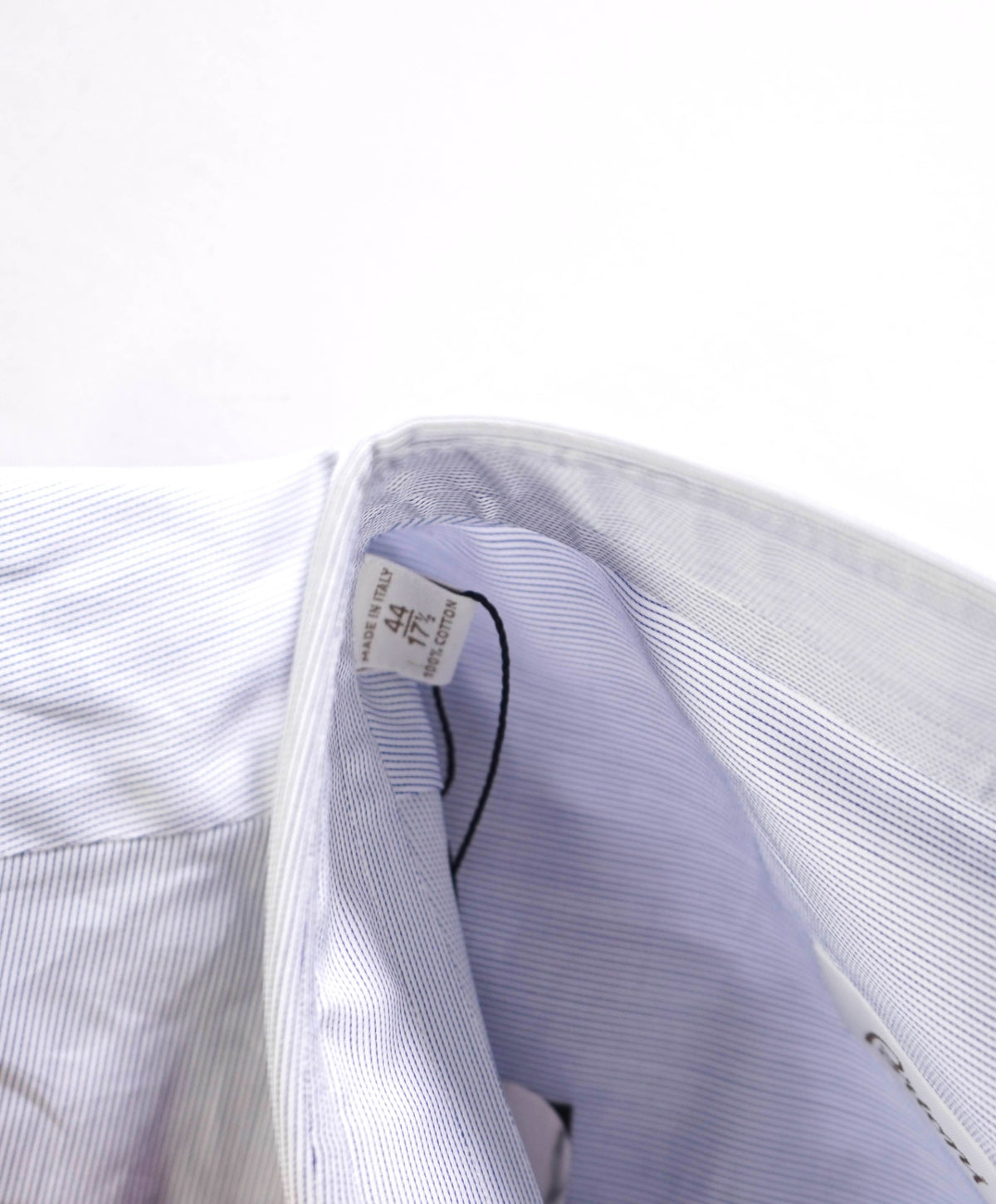 $795 BRIONI - Blue Micro Stripe Shirt - 17.5 - 44