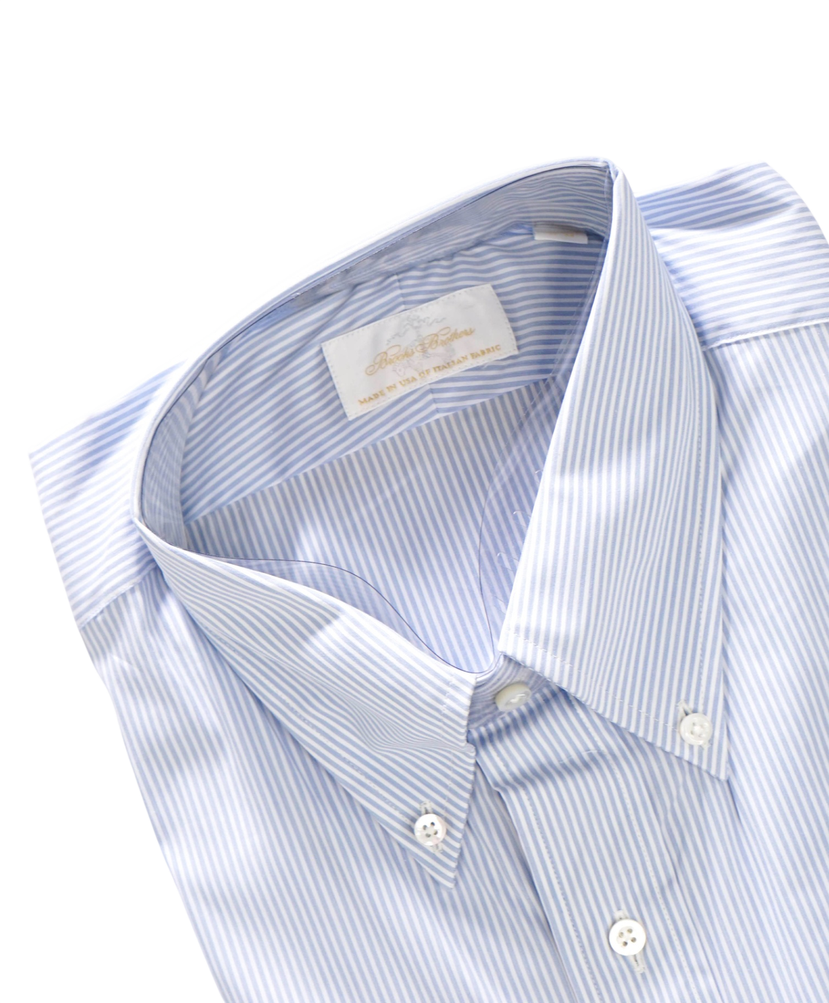 $248 BROOKS BROTHERS - Blue Stripe MADE IN ITALY Shirt - 17 - 34