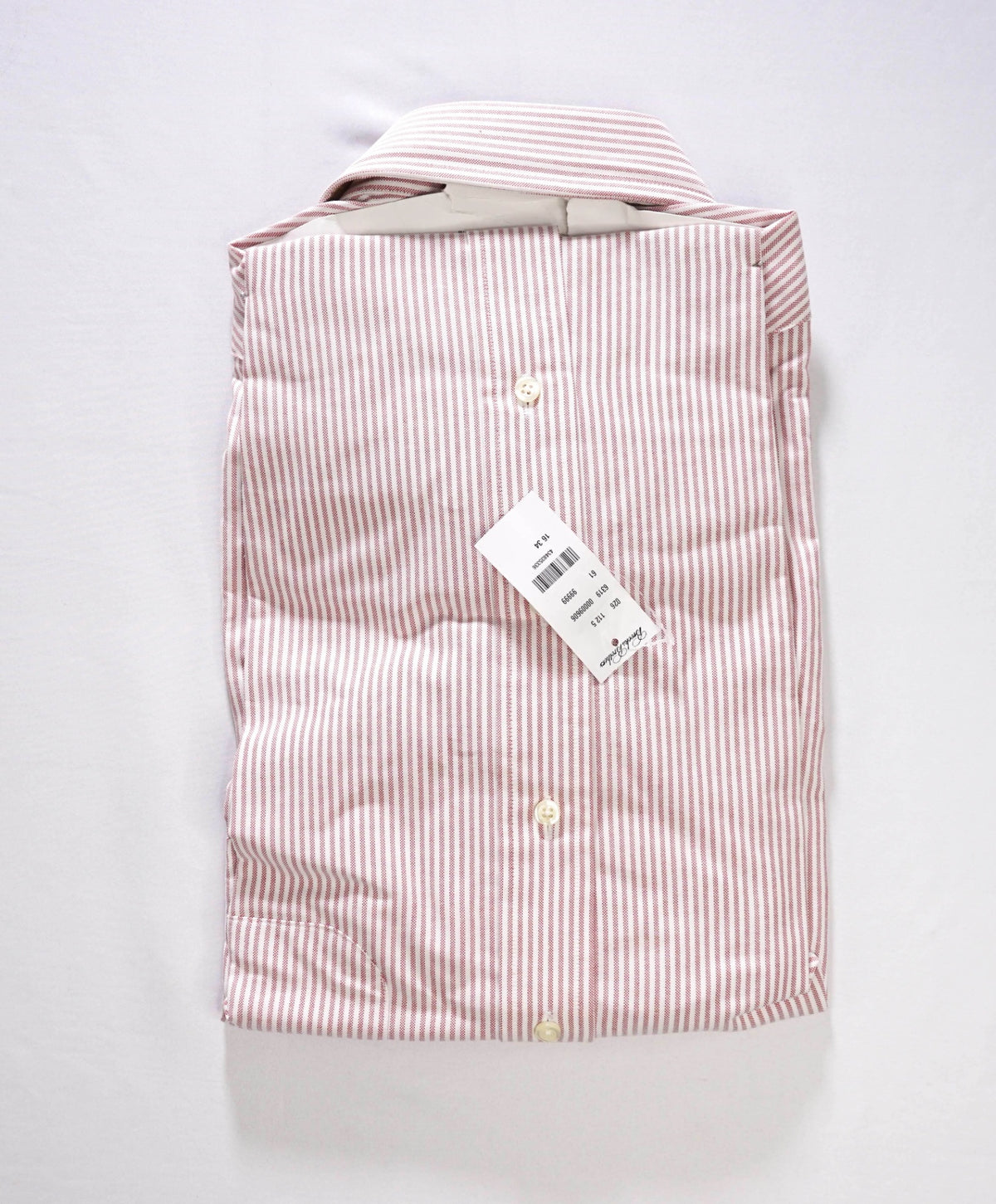 $198 BROOKS BROTHERS - Red Stripe MADE IN USA "MAKERS AND MERCHANTS" Shirt - 16 - 34