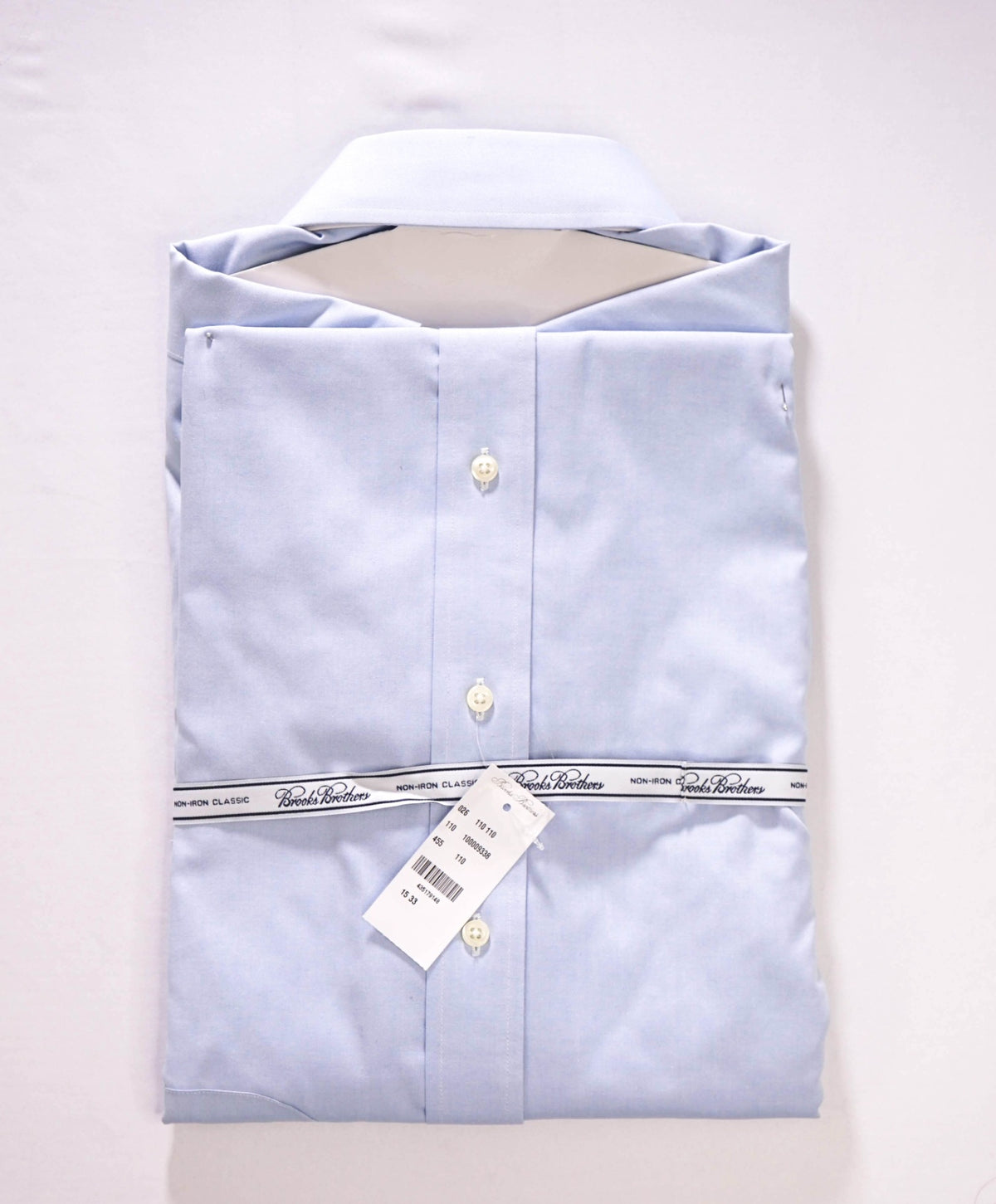 $128 BROOKS BROTHERS - Blue NON-IRON "Classic" Shirt - 15 - 33