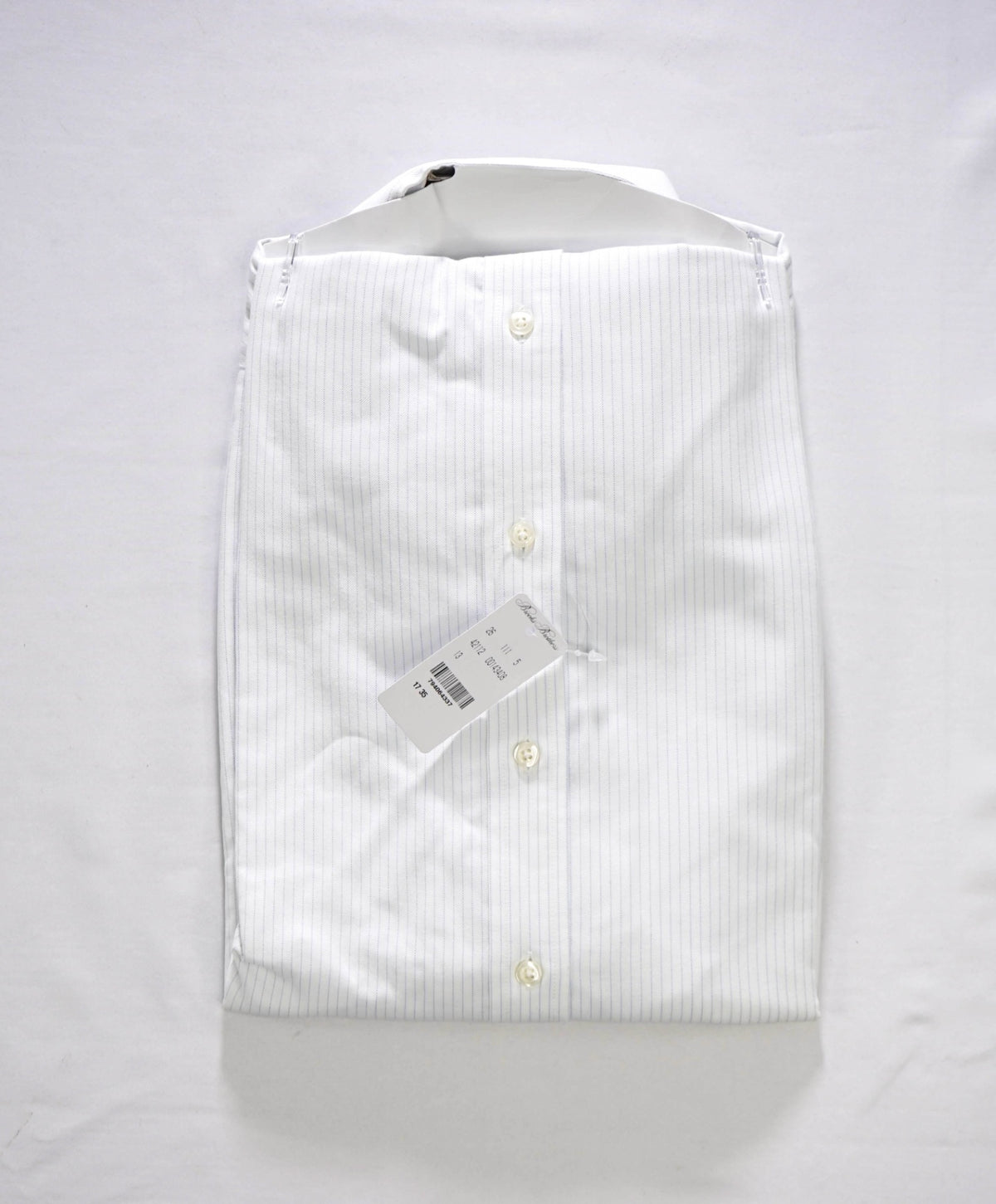 $128 BROOKS BROTHERS - Blue Stripe Non-Iron "REGENT" Shirt - 17 - 35