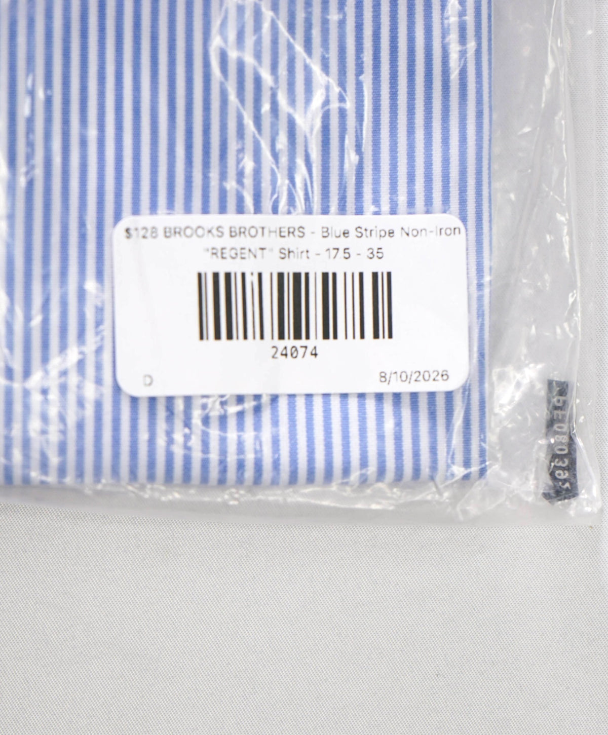 $128 BROOKS BROTHERS - Blue Stripe Non-Iron "REGENT" Shirt - 17.5 - 35