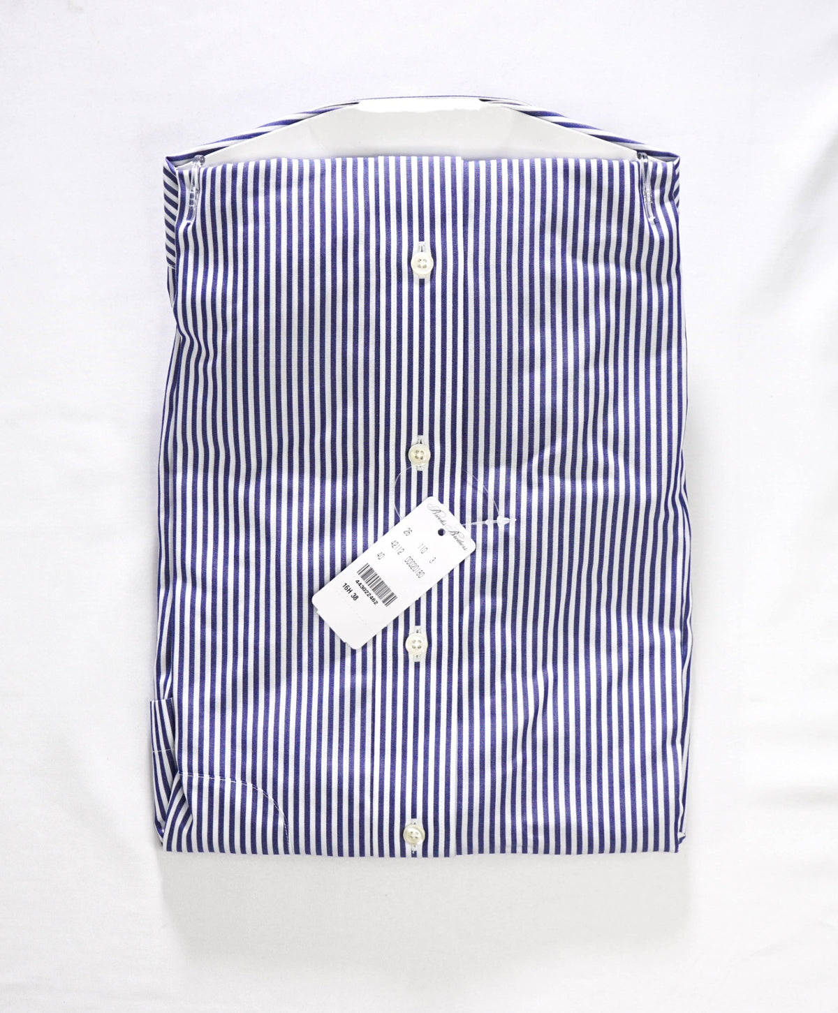 $128 BROOKS BROTHERS - Blue Stripe NON-IRON "REGENT" Shirt - 16.5 - 38