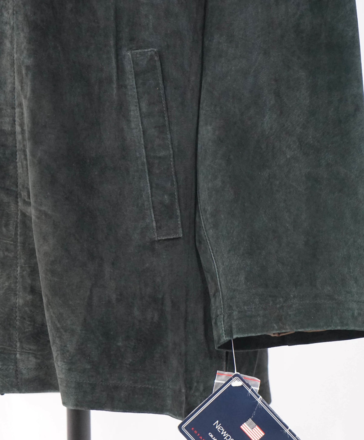 NEWPORT HARBOR - VTG Black Distressed Suede Coat - XL
