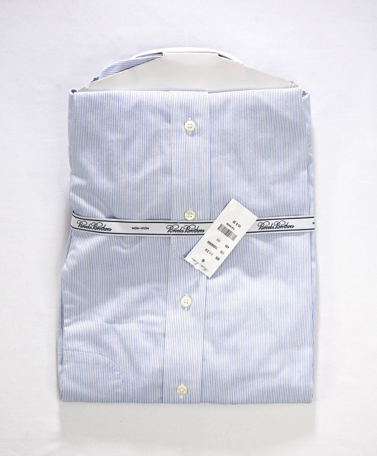 $128 BROOKS BROTHERS - Blue Stripe NON-IRON "MADISON" - 15.5 - 32