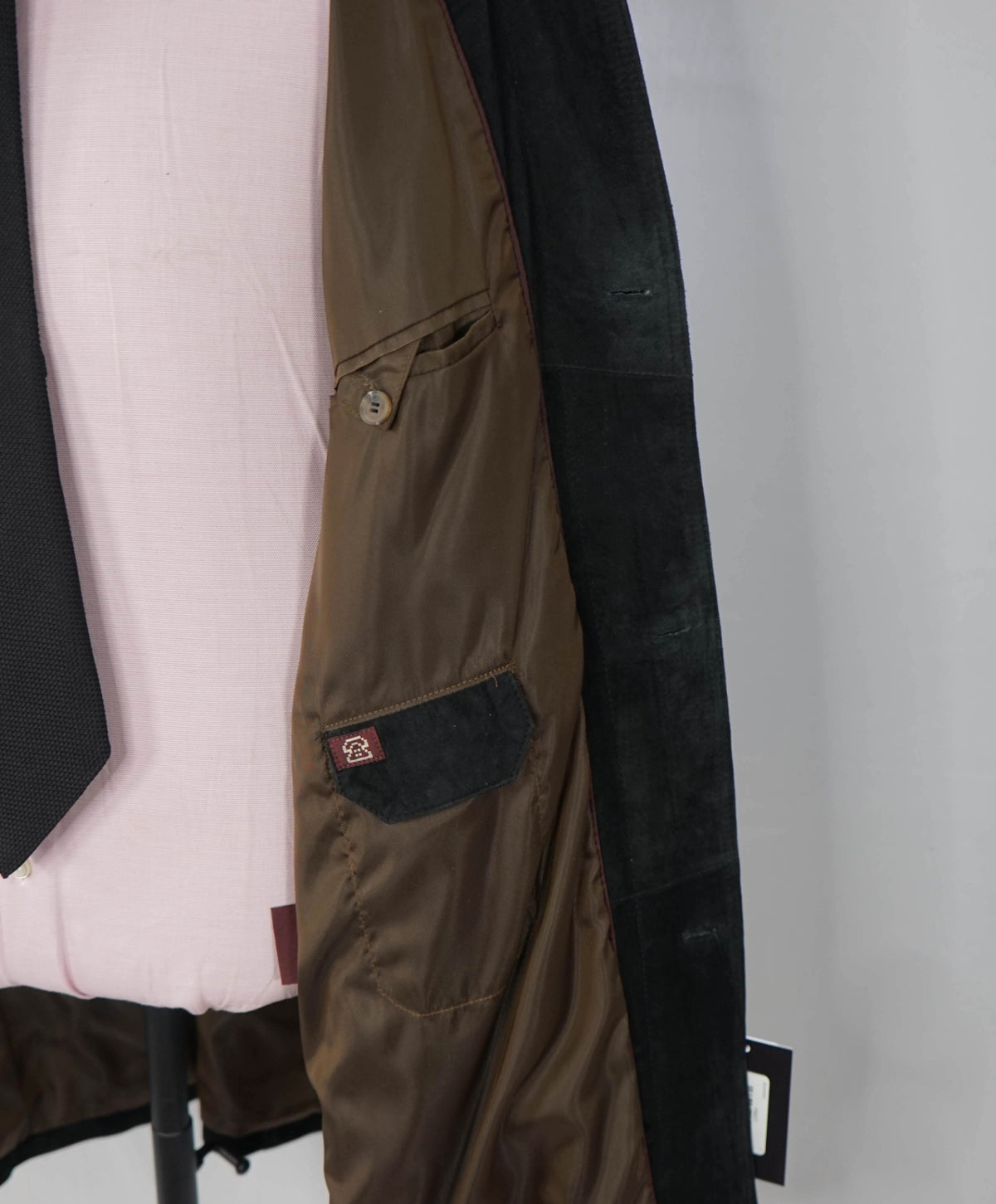 NEWPORT HARBOR - VTG Black Distressed Suede Coat - XL