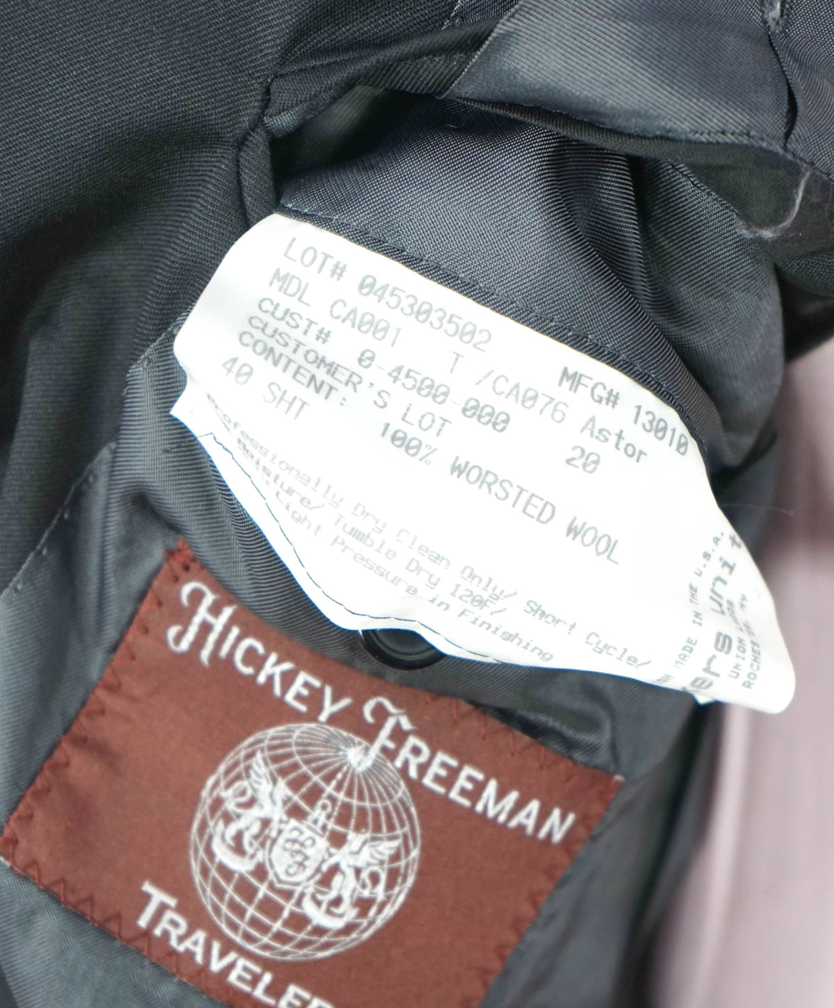 HICKEY FREEMAN - Loro Piana VINTAGE Black Wool Blazer - 40S