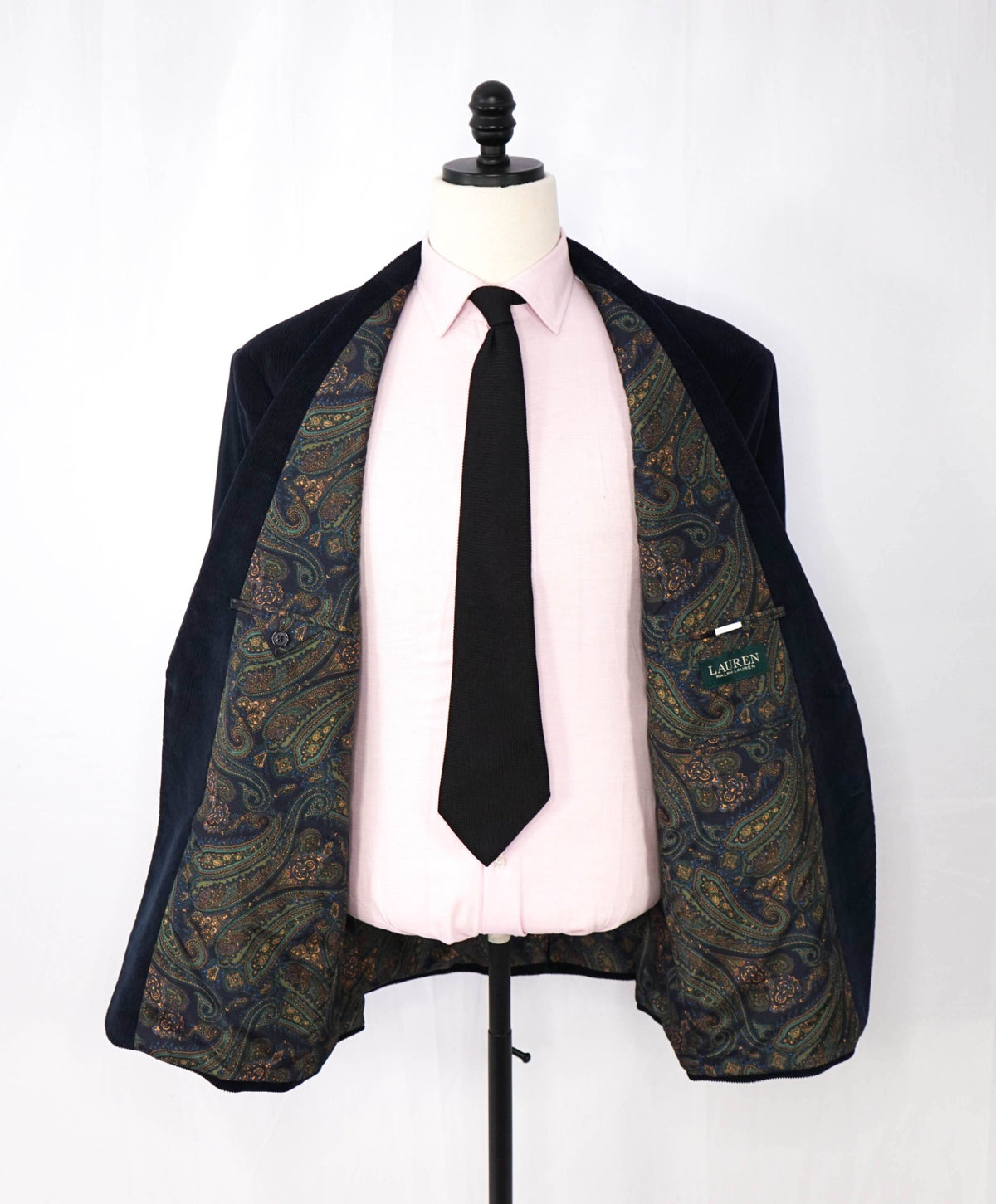 LAUREN RALPH LAUREN - Navy Blue Corduroy Blazer - 48R