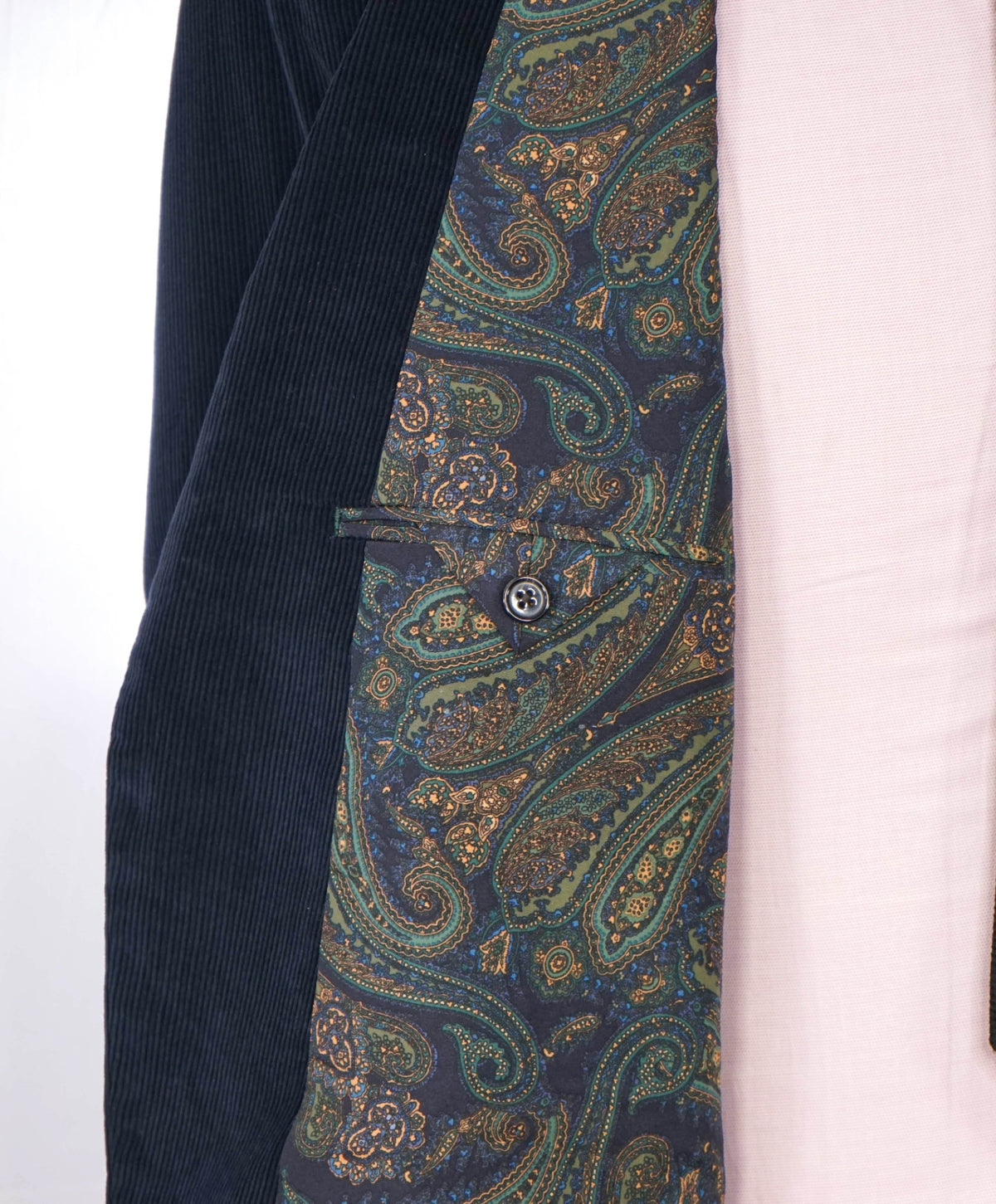 LAUREN RALPH LAUREN - Navy Blue Corduroy Blazer - 48R
