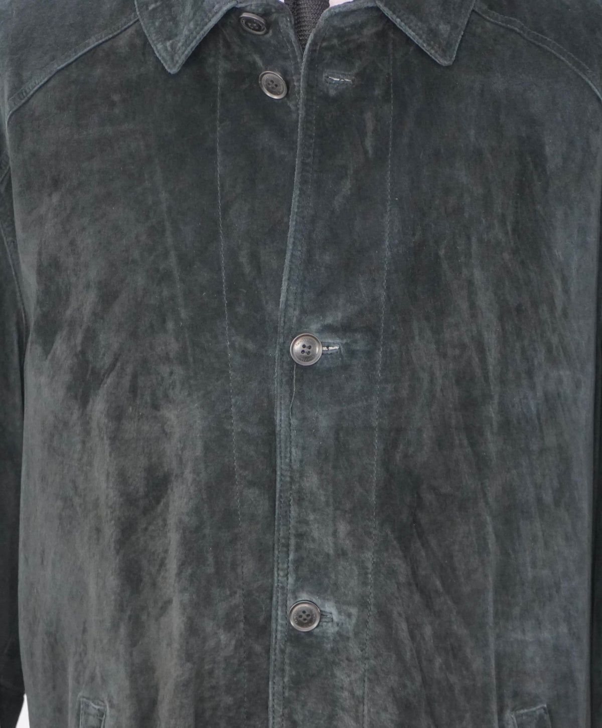 NEWPORT HARBOR - VTG Black Distressed Suede Coat - XL