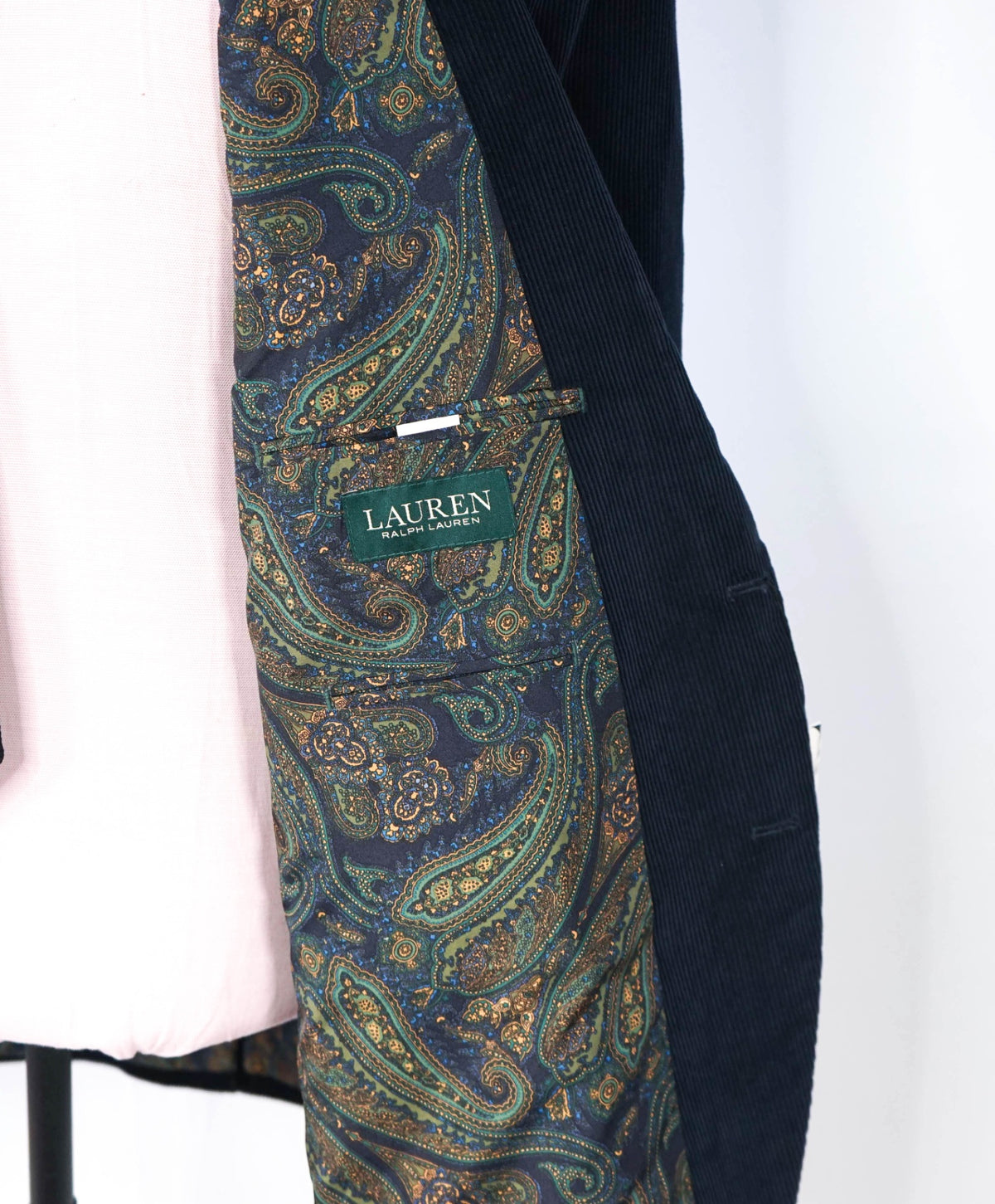 LAUREN RALPH LAUREN - Navy Blue Corduroy Blazer - 48R