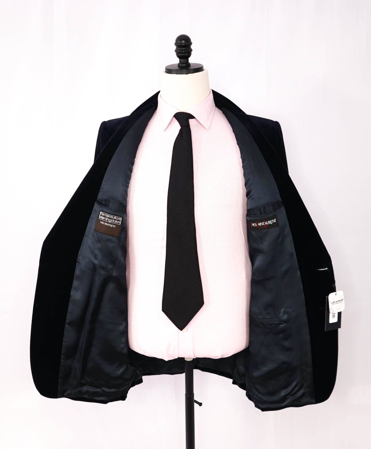 YVES SAINT LAURENT - VTG Navy Blue Velvet Blazer - 38R