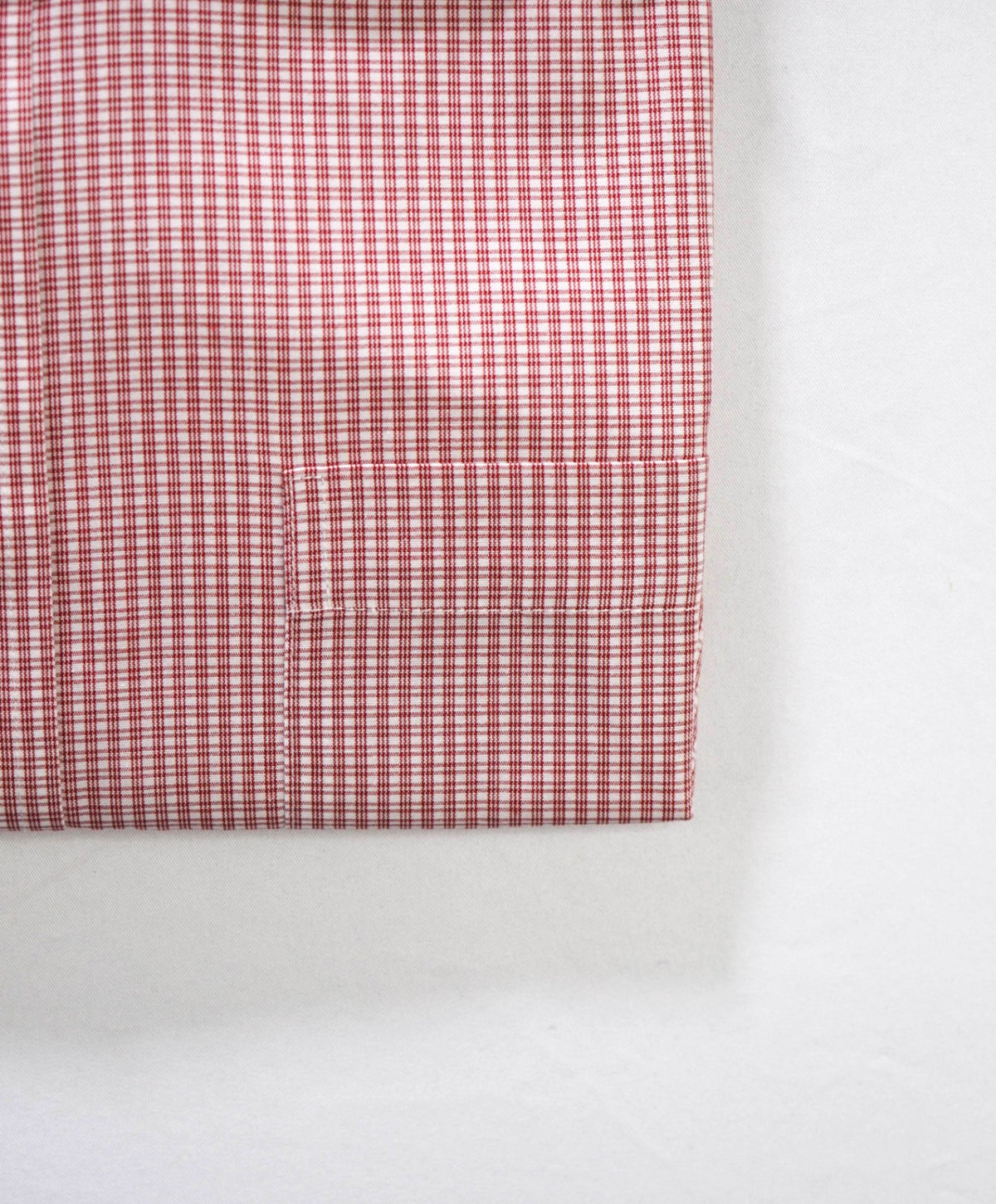 $128 BROOKS BROTHERS - Red Micro Plaid Non-Iron "REGENT" Shirt - 17 - 35
