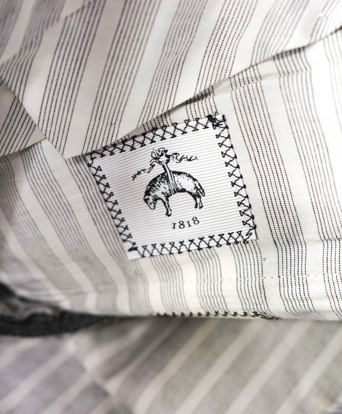 BLACK FLEECE - Gray Herringbone Double Breasted Suit- 36 US