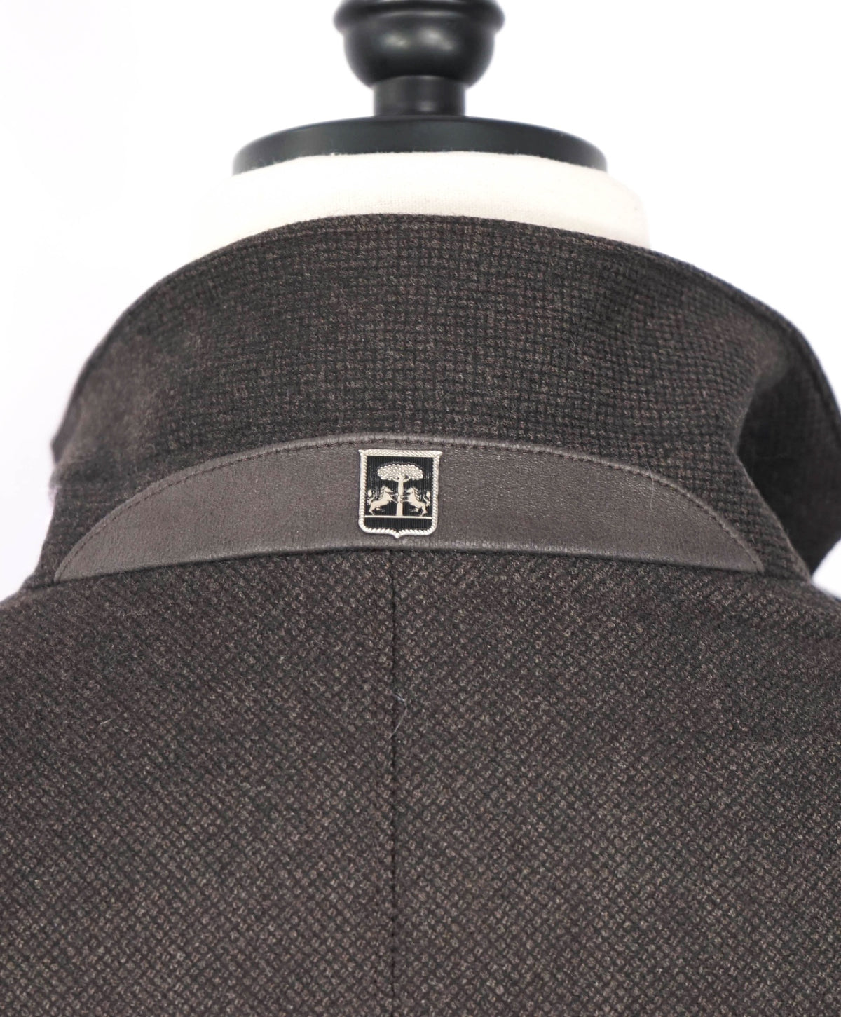 $2,395 CORNELIANI - Brown Birdseye Wool Coat - 42R