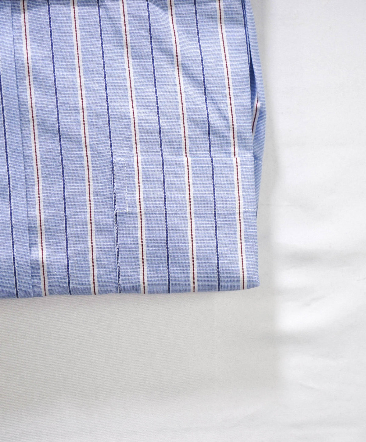 $128 BROOKS BROTHERS - Blue/Brown Stripe Non-Iron "REGENT" Shirt - 16 - 34
