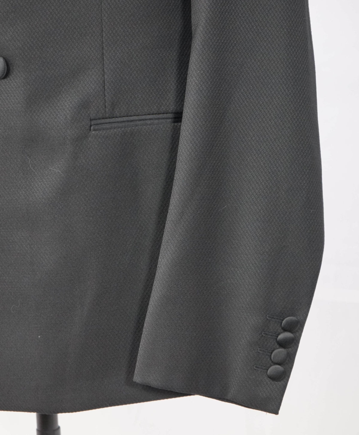 $2,495 EMPORIO ARMANI - Black Double Breasted Tuxedo - 44R