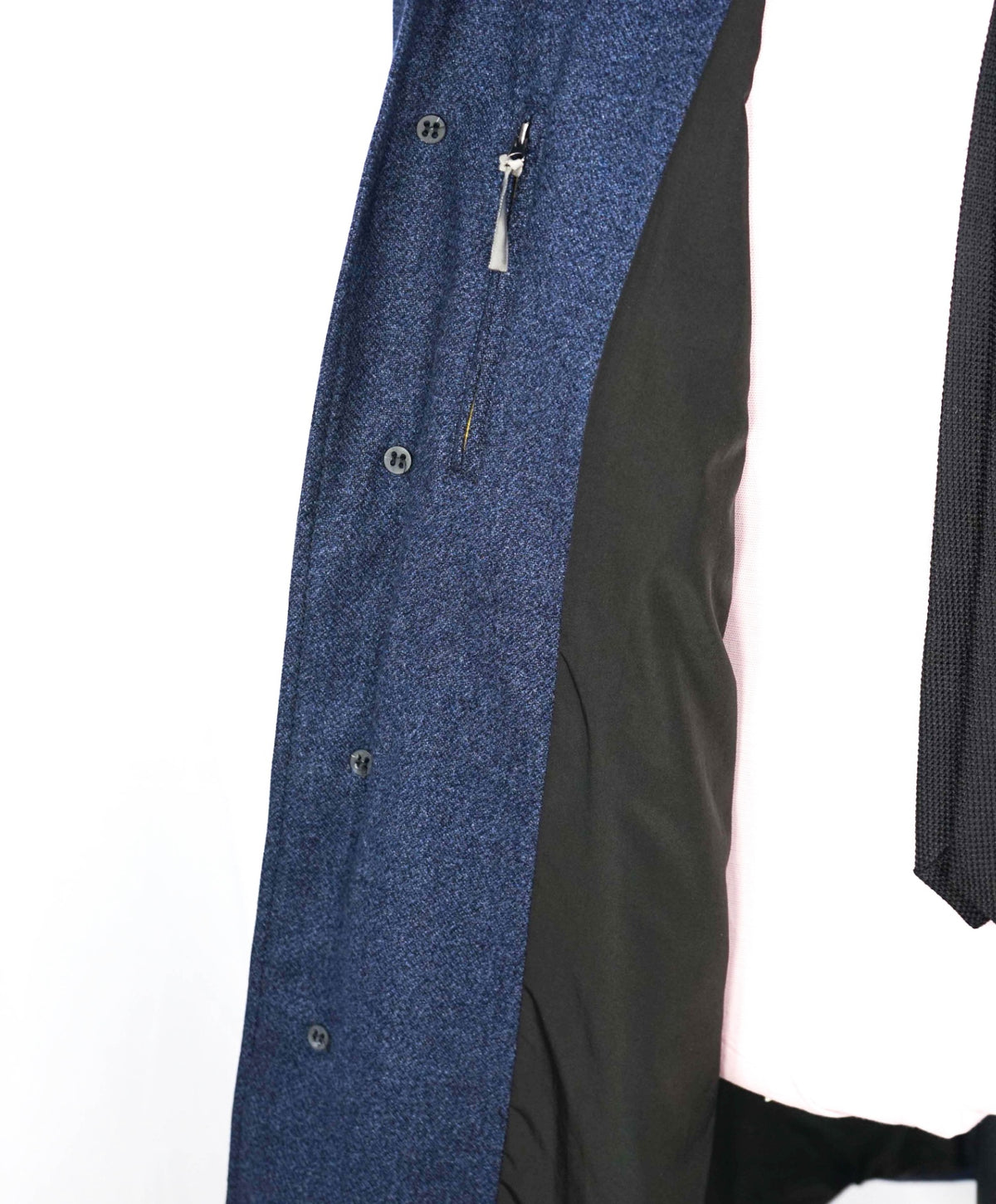 $2,720 CANALI - Navy Blue Cashmere Coat - 44R