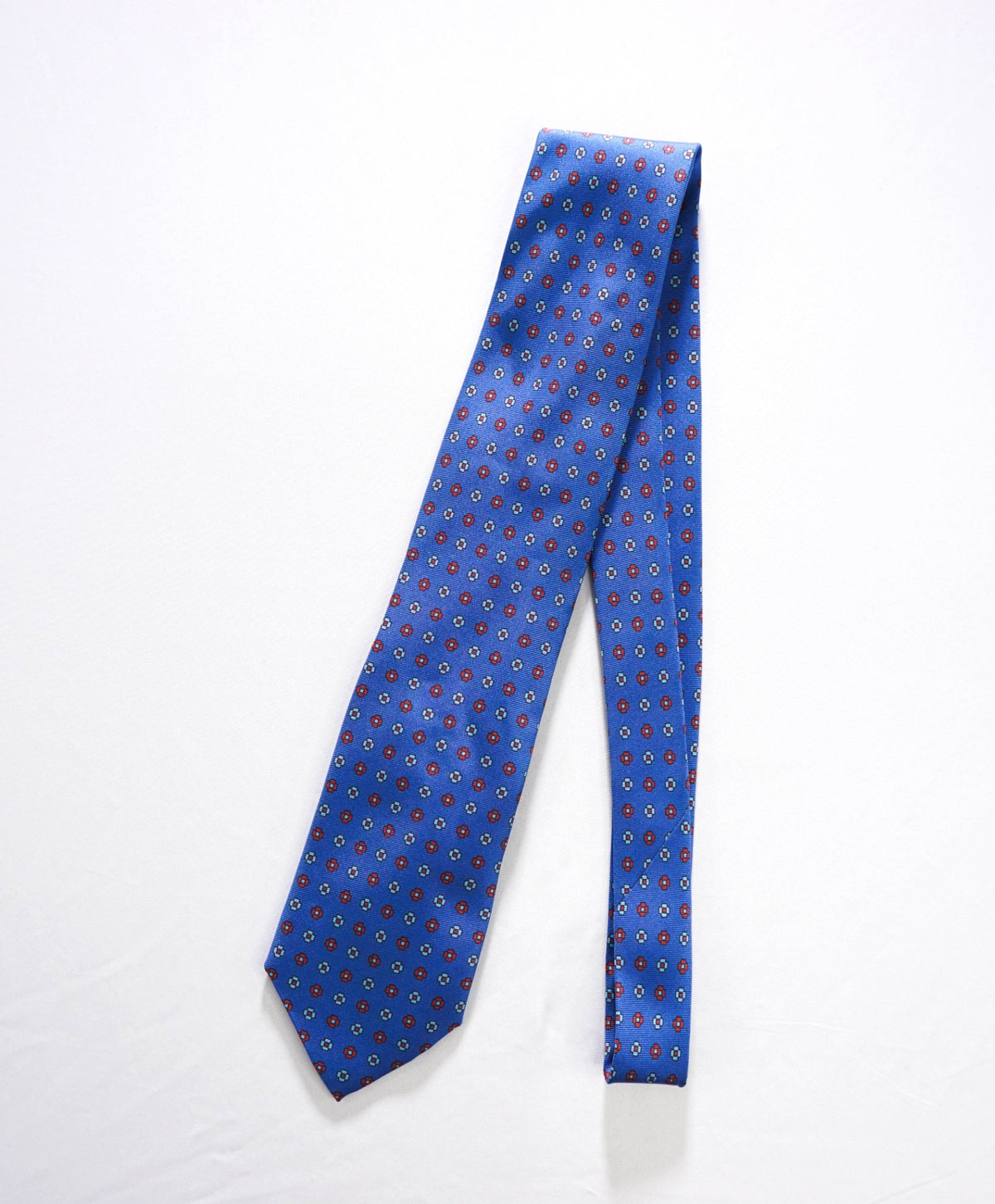 $225 PAUL STUART - Blue Geometric Silk - 3.25" Tie