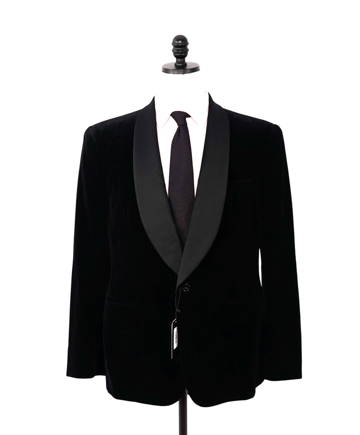 RALPH LAUREN PURPLE LABEL - Black Velvet Tuxedo Blazer - 44R