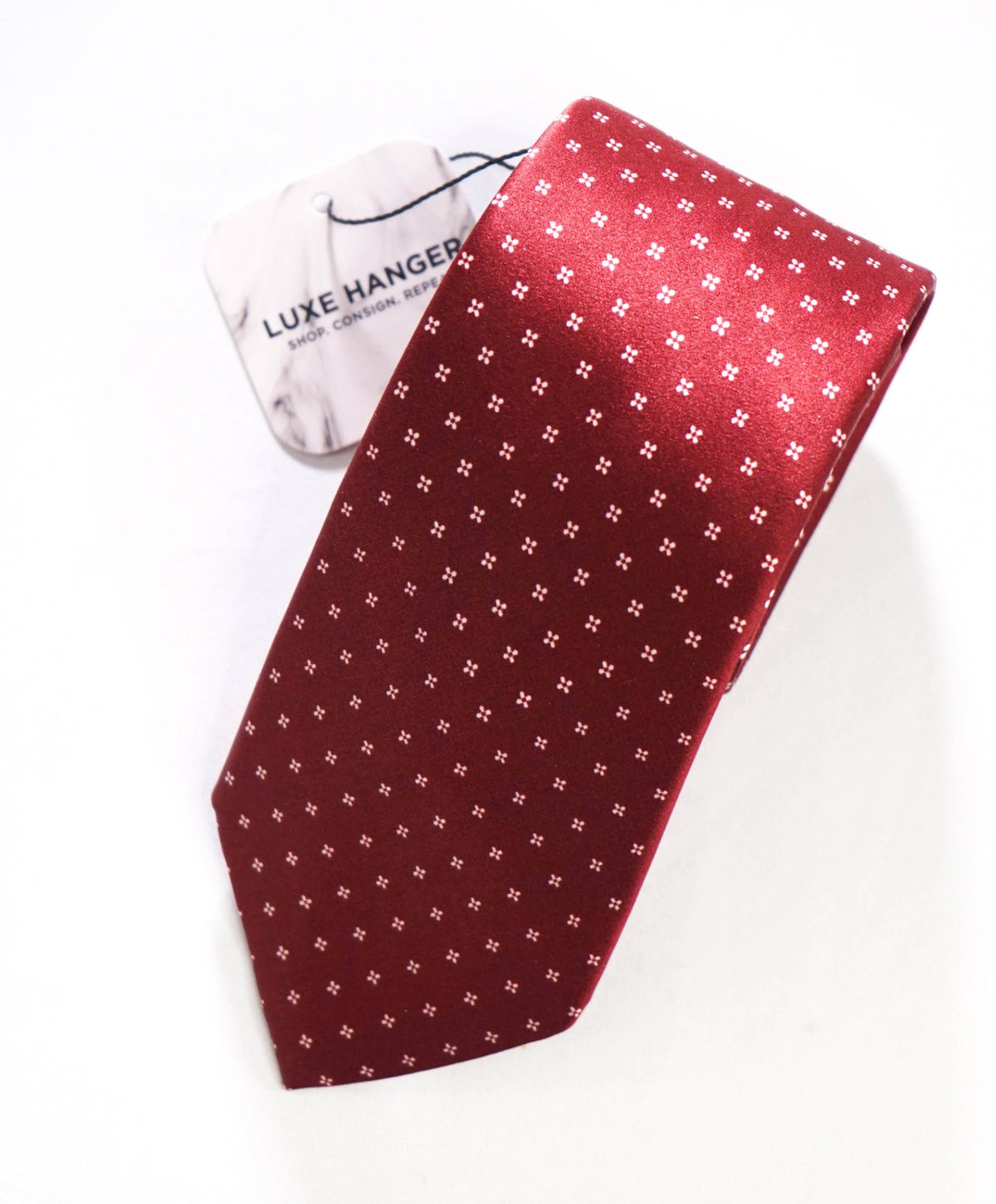 $395 BRIONI - Red Micro Geometric Silk - 3" Tie