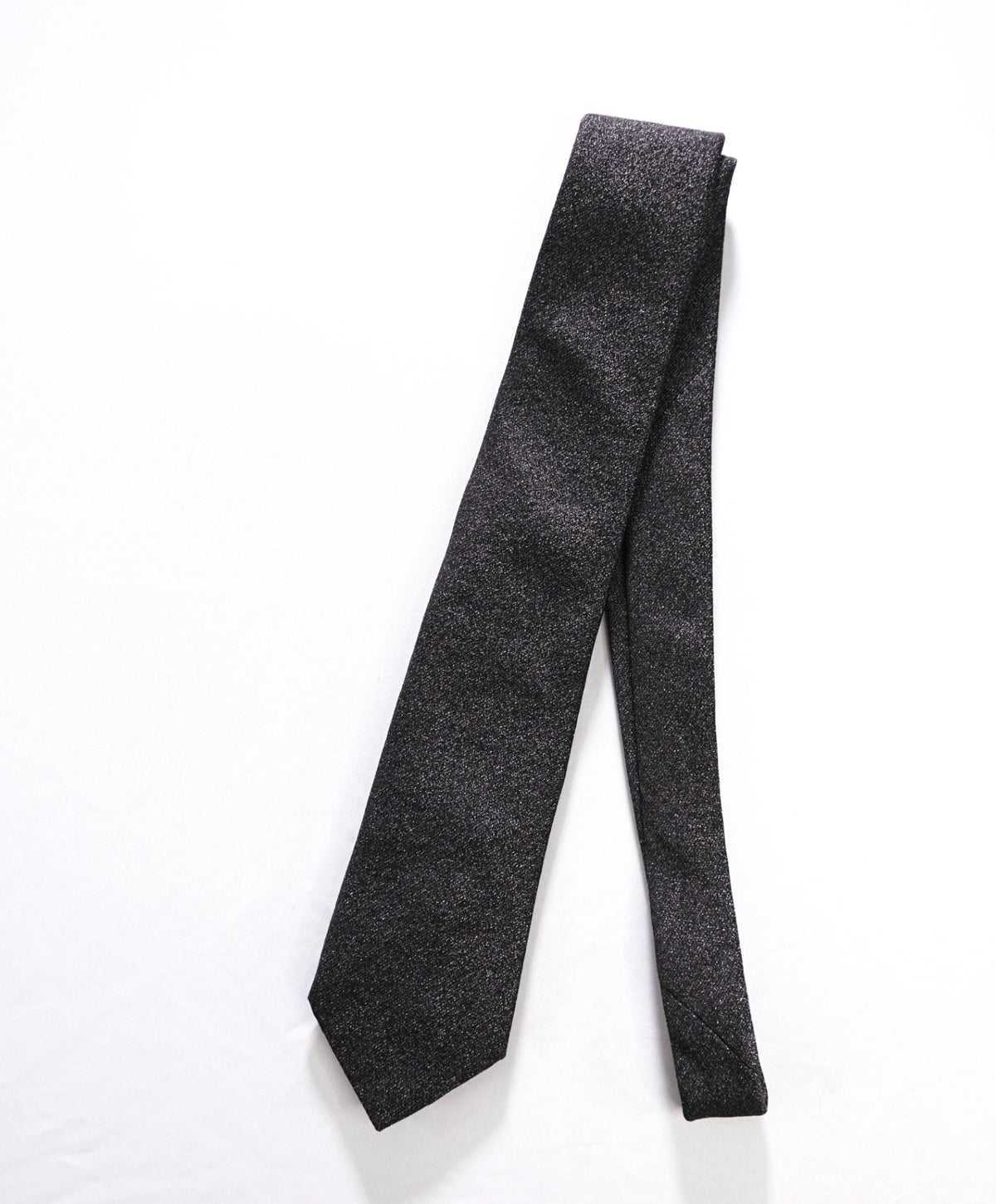$245 ARMANI COLLEZIONI - Dark Gray Textured Silk/Wool - 2.75" Tie