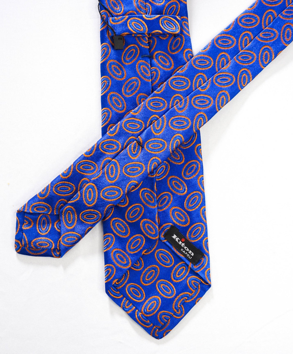 $290 KITON - Blue Medallion Silk - 3.25" Tie
