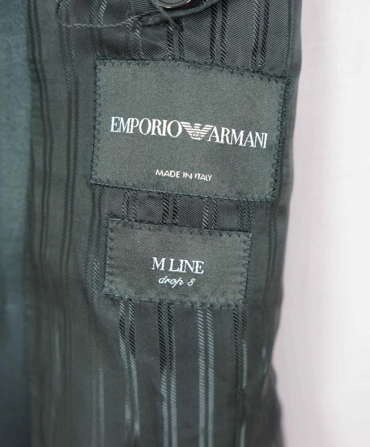 $2,495 EMPORIO ARMANI - Black Double Breasted Tuxedo - 44R