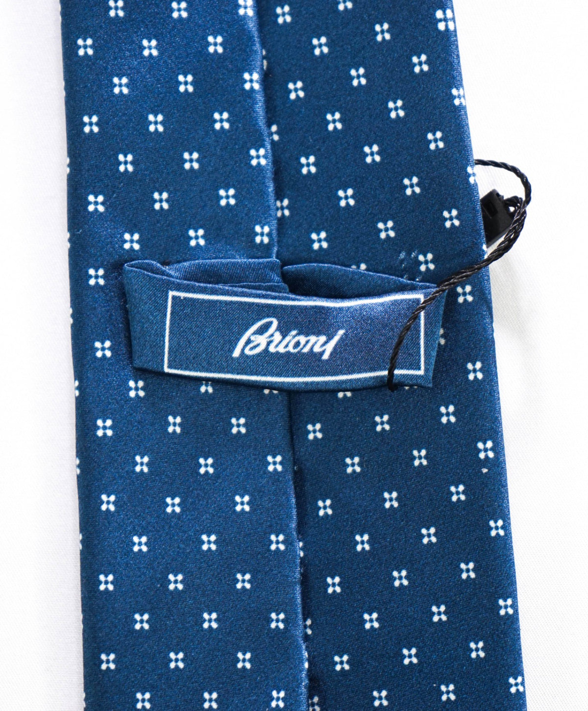 $395 BRIONI - Blue Micro Geometric Silk - 3" Tie