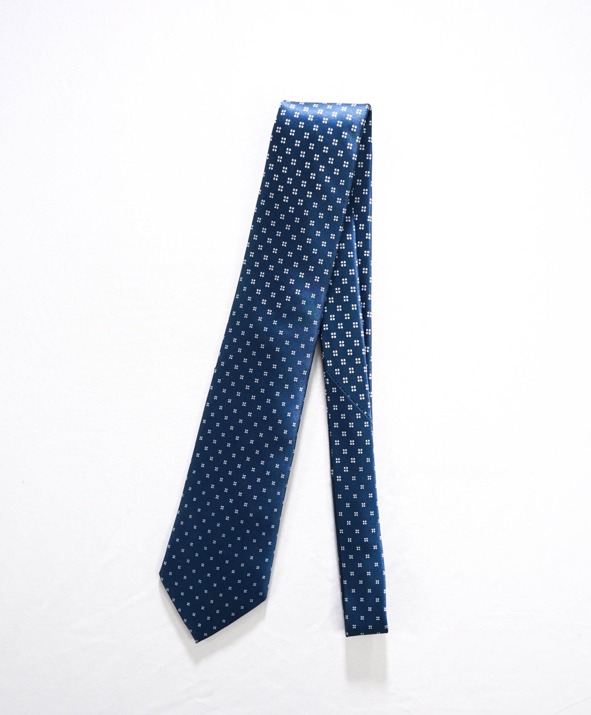 $395 BRIONI - Blue Micro Geometric Silk - 3" Tie