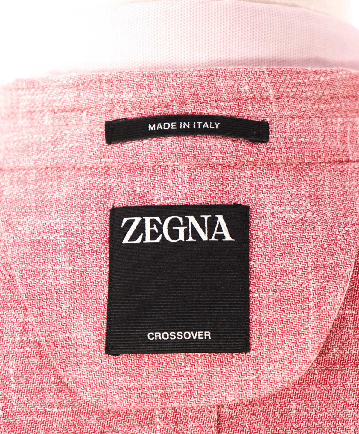 $3,750 ZEGNA - Pink Linen/Wool/Silk Crossover Blazer - 42R