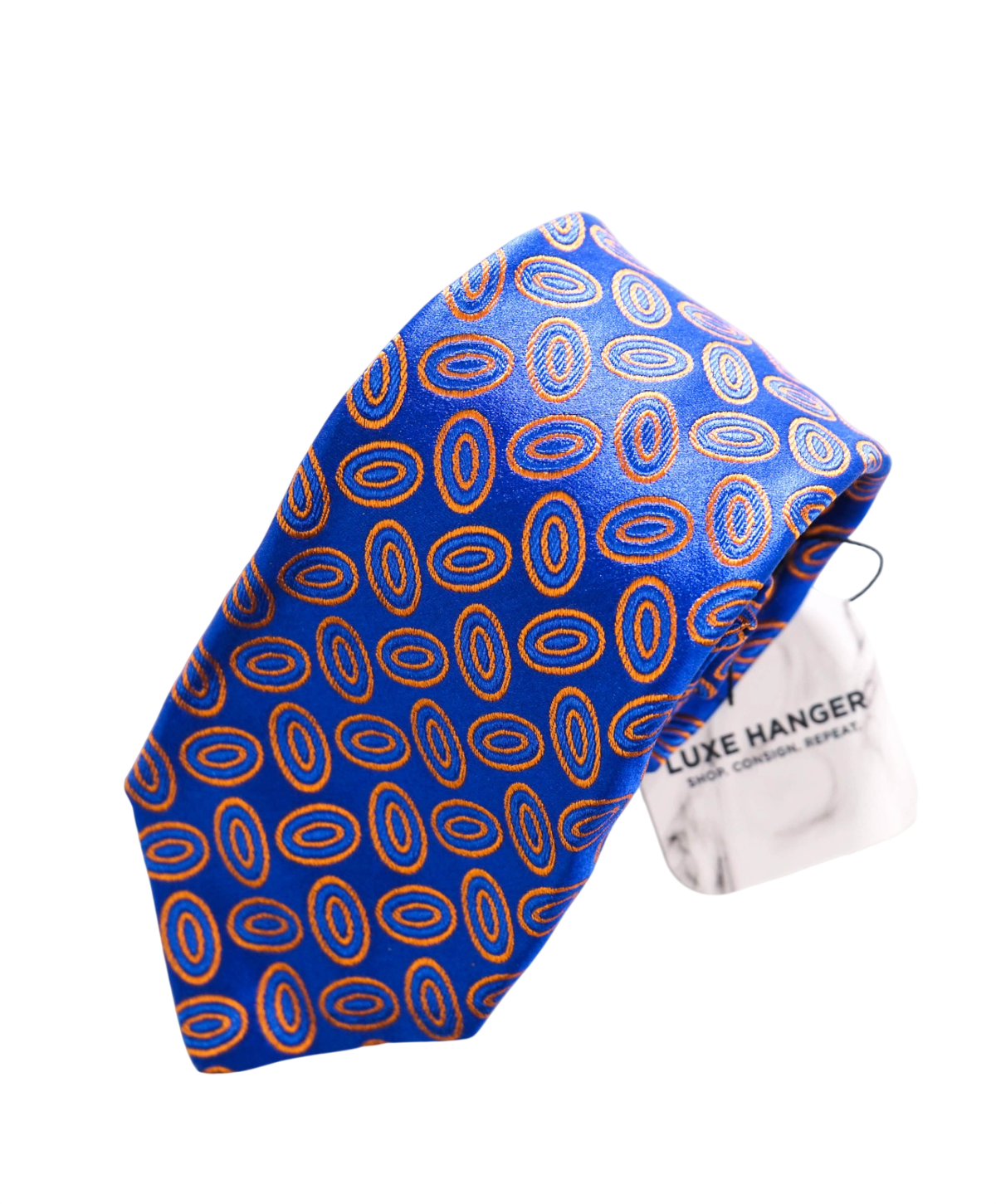 $290 KITON - Blue Medallion Silk - 3.25" Tie