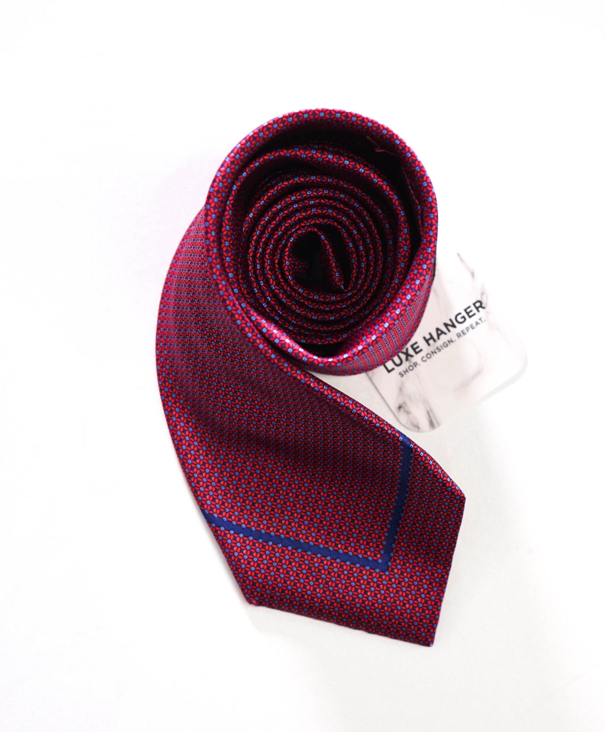 $350 STEFANO RICCI - Pink/Blue Micro Geometric Pure Silk - 3.25" Tie