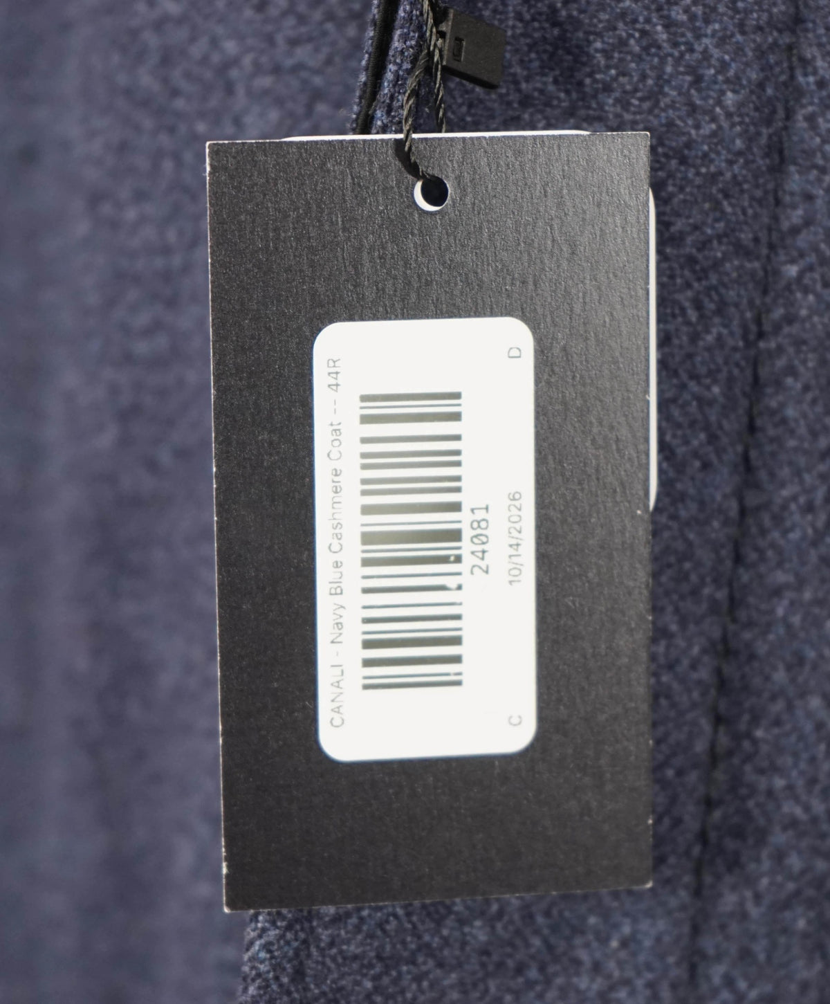 $2,720 CANALI - Navy Blue Cashmere Coat - 44R