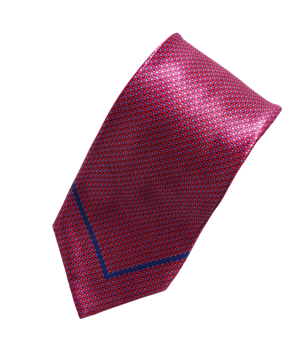 $350 STEFANO RICCI - Pink/Blue Micro Geometric Pure Silk - 3.25" Tie