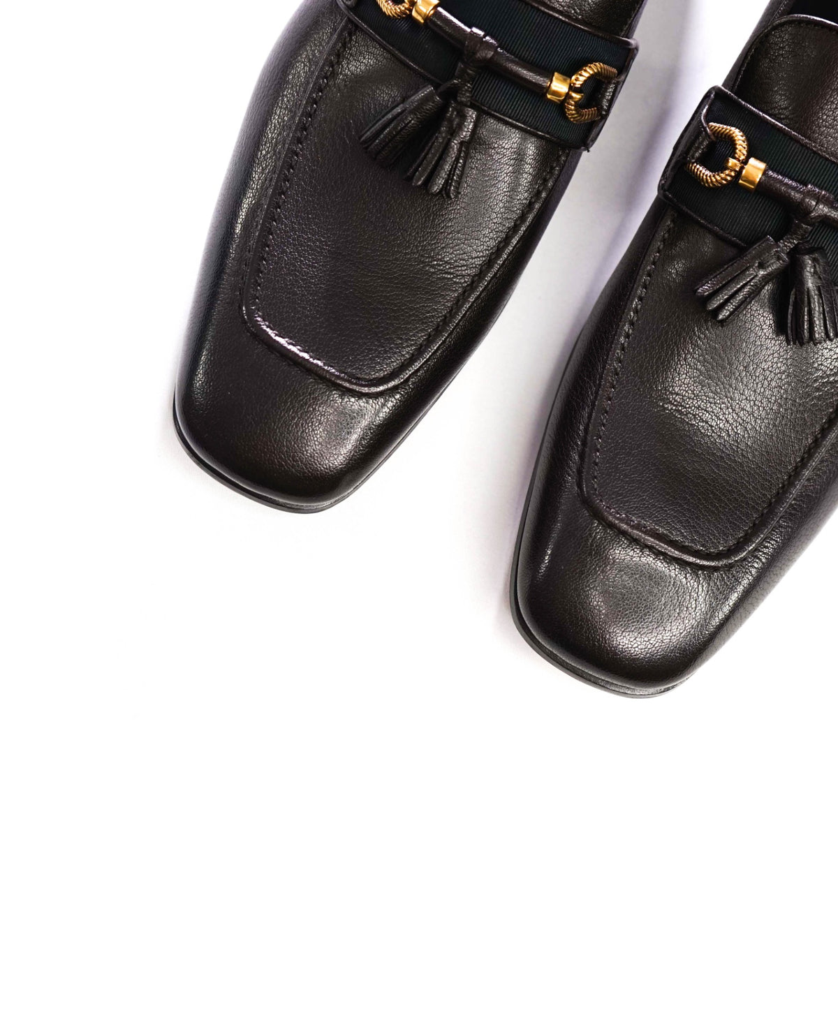 $2,040 TOM FORD - Brown Leather Tassel Loafers - US 12 (11.5 TF)