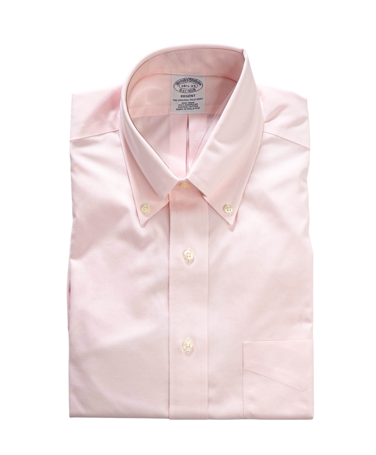 $128 BROOKS BROTHERS - Pink Non-Iron "REGENT" Shirt - 14.5 - 33