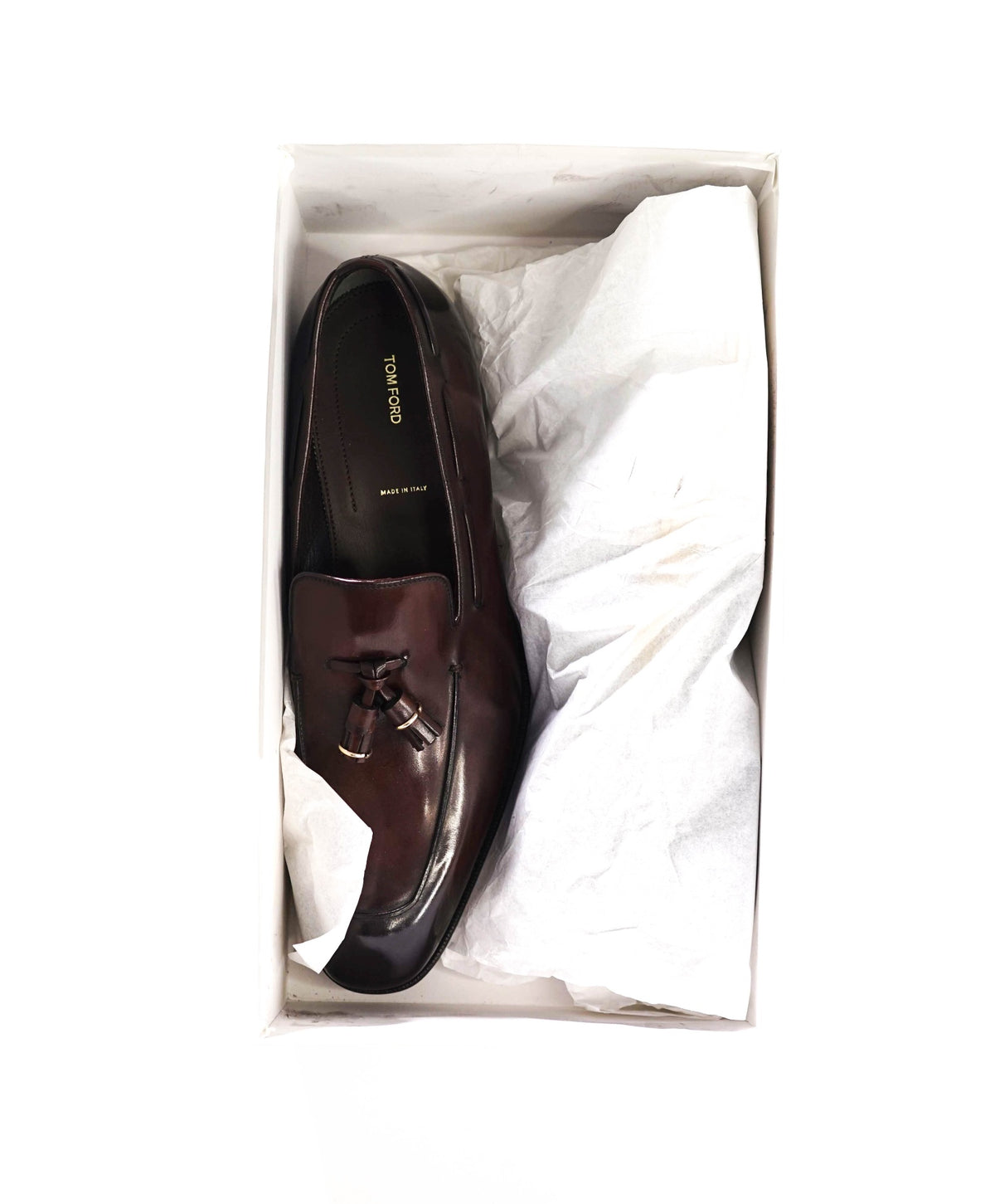 $2,323 TOM FORD - Brown Leather Tassel Loafers - US 11 (10.5 TF)