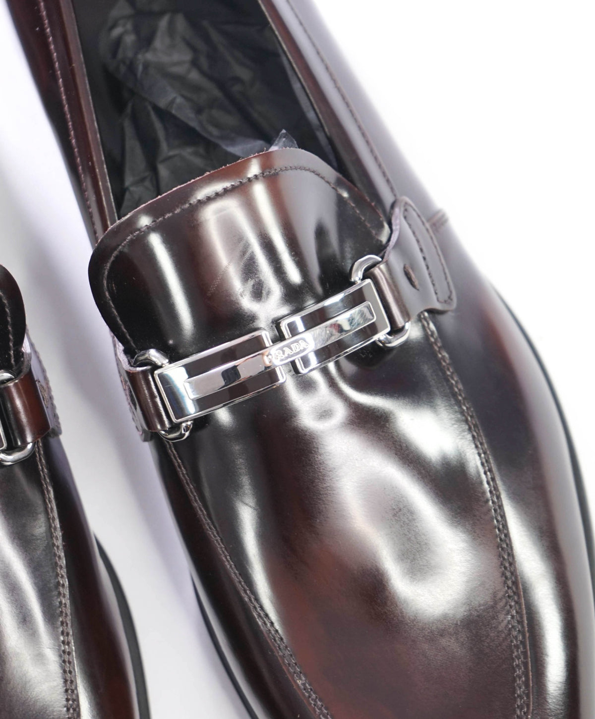 $1,095 PRADA - Brown Leather Loafers - US 12.5 (11.5UK)
