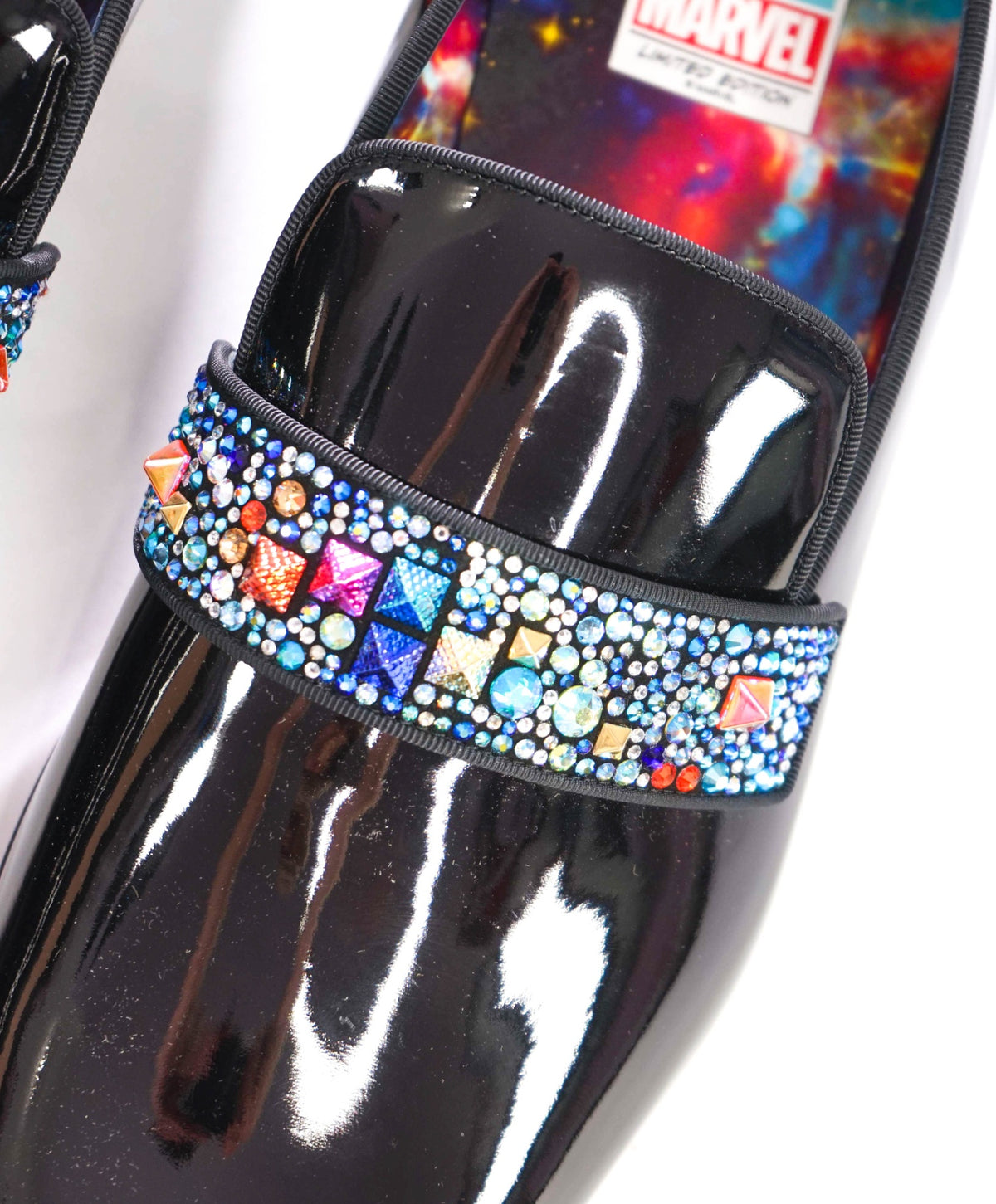 $2,295 CHRISTIAN LOUBOUTIN - *MARVEL LIMITED* Black Patent Leather Loafers - 13.5 (46.5EU)