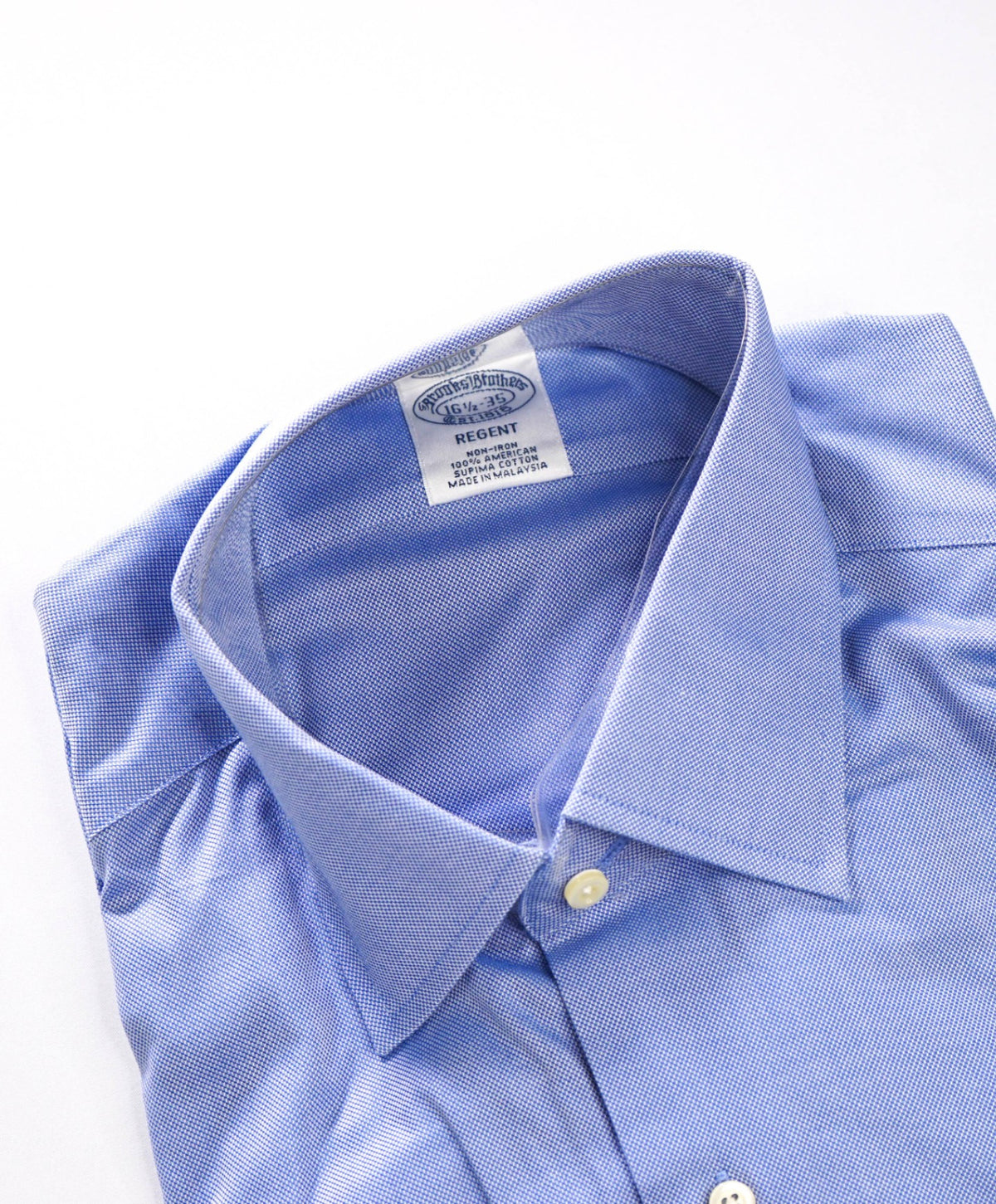 $128 BROOKS BROTHERS - Blue Non-Iron "REGENT" Oxford Shirt - 16.5 - 35