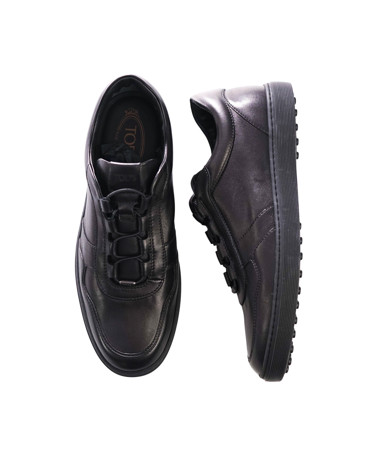 TOD's - Black Leather Sneakers - US 8 (7UK)