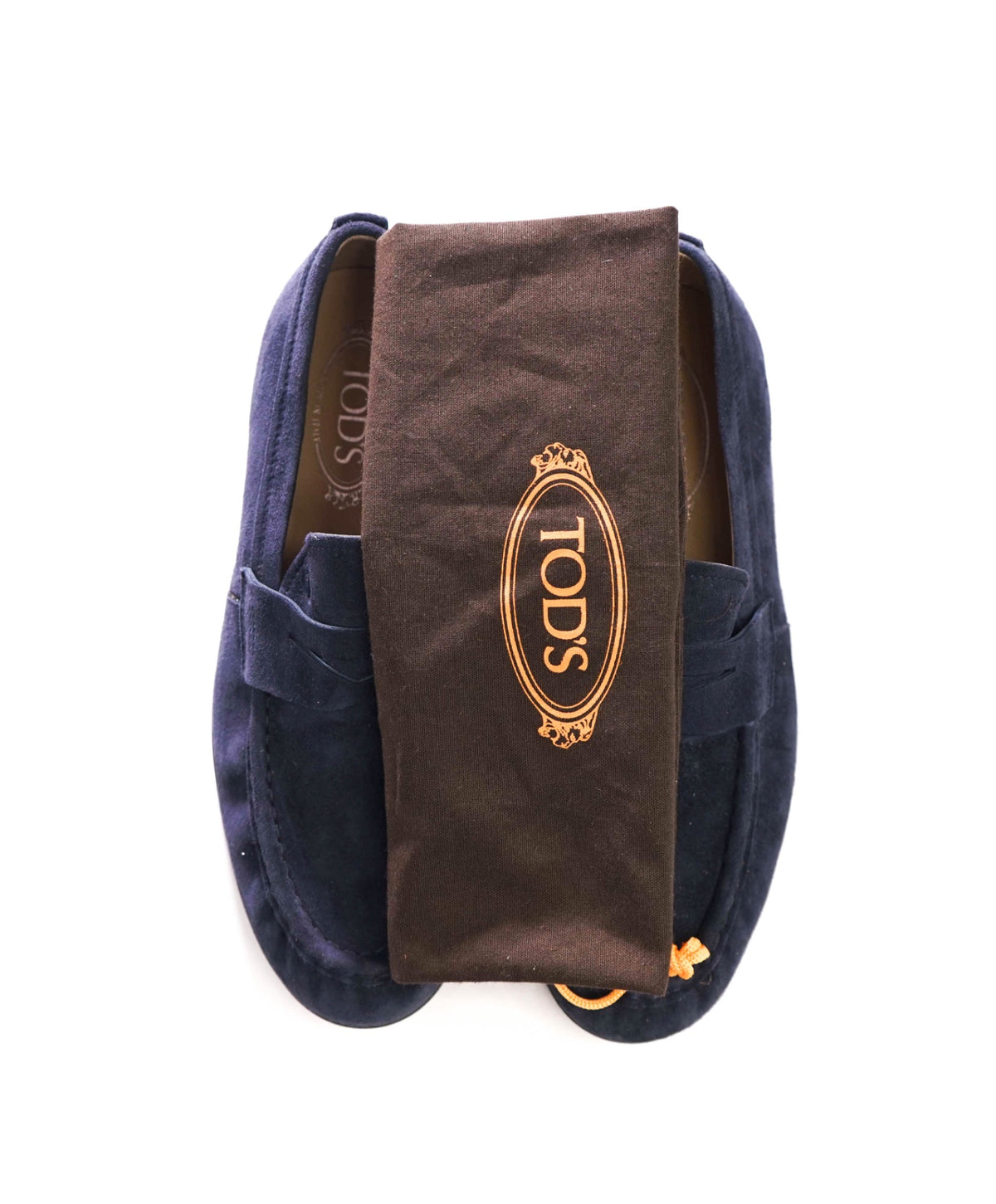 $825 TOD'S - Navy Blue Suede Penny YSL Loafers - US 7.5 (6.5UK)