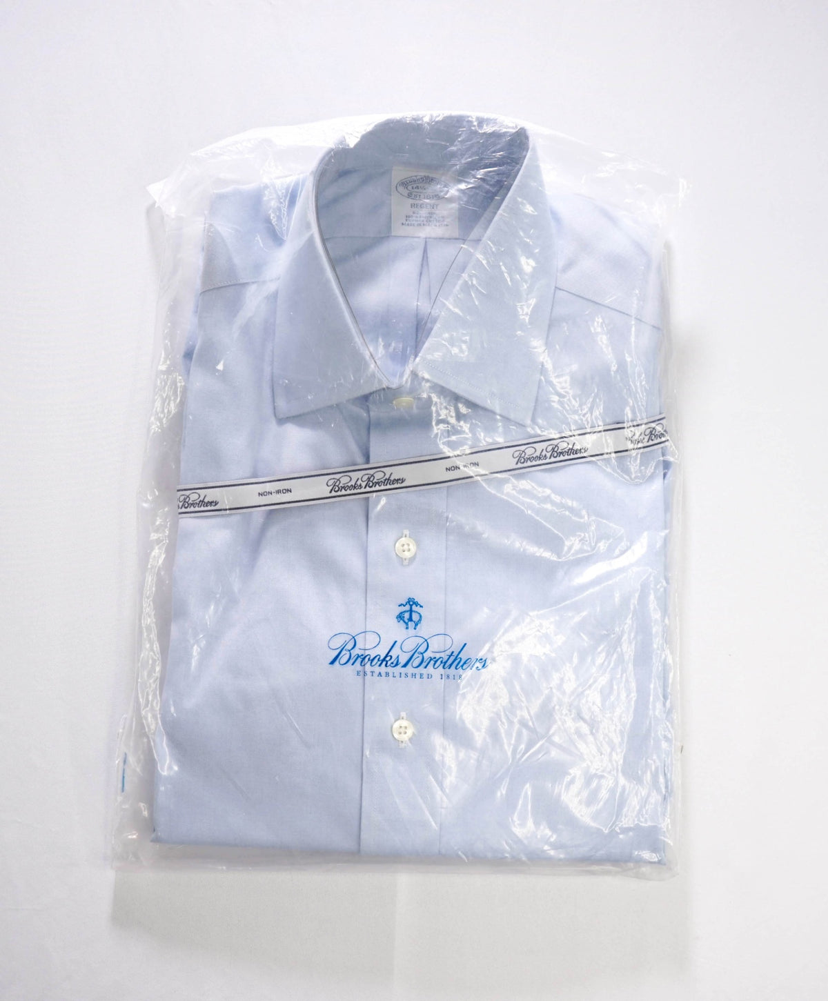 $128 BROOKS BROTHERS - Blue Non-Iron "REGENT" Shirt - 14.5 - 32