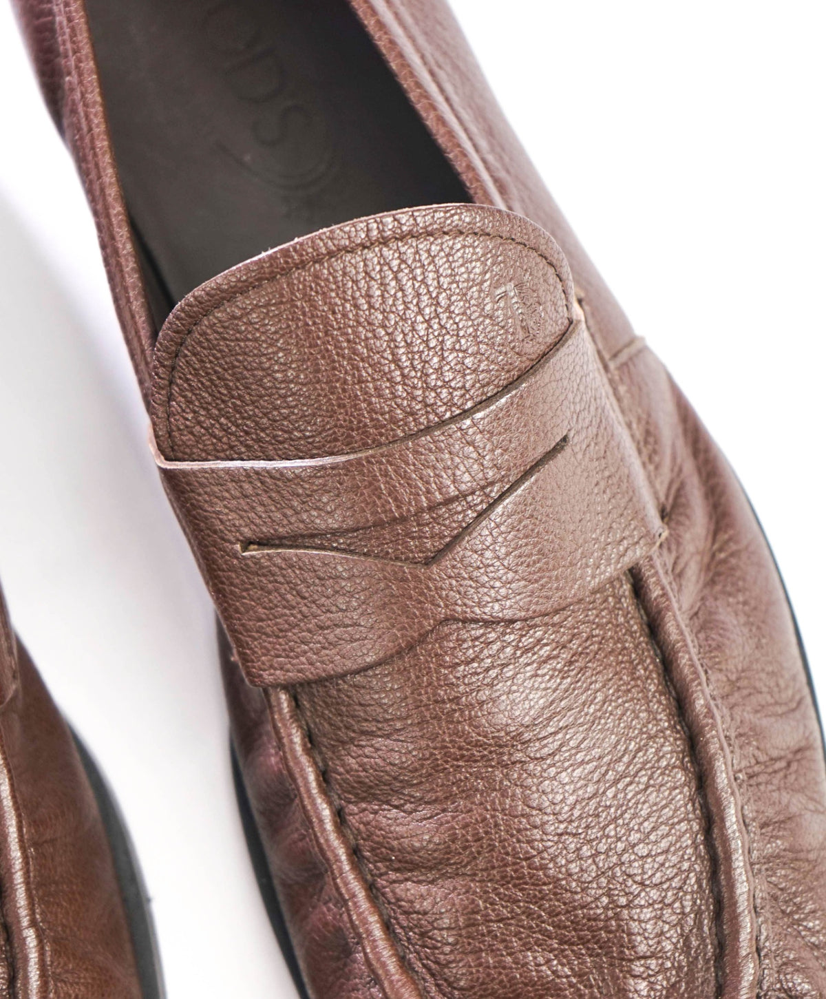 $995 TOD'S - Brown Leather YSL Style Loafers - US 11 (10UK)