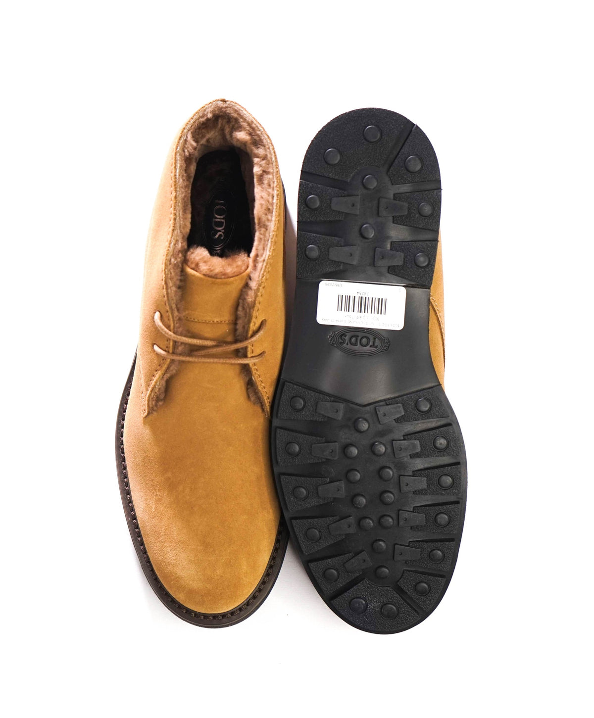 $895 TOD'S - Tan SHEARLING Suede Chukka Boot - US 8.5 (7.5UK)